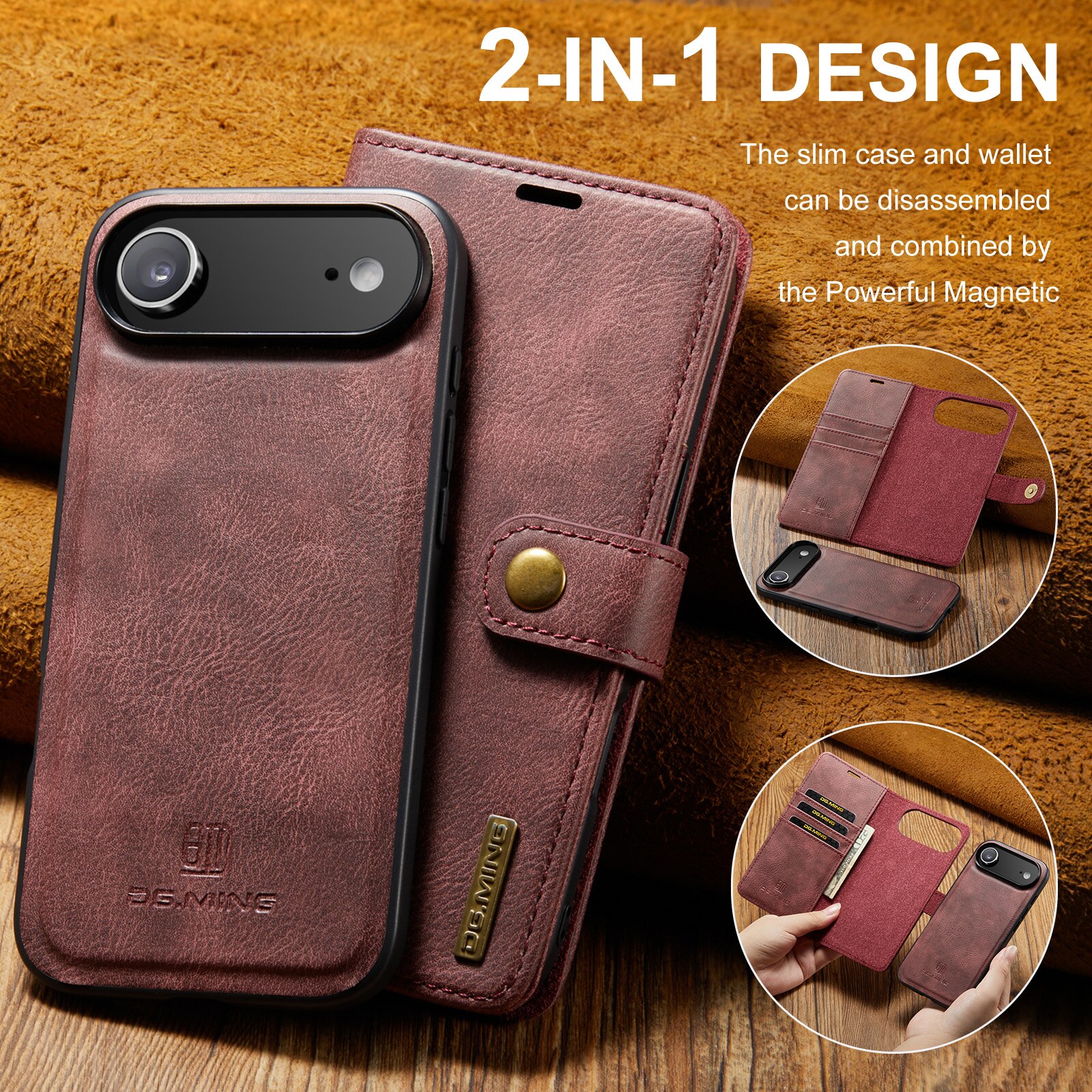 Magnet Wallet iPhone 17 Air Red