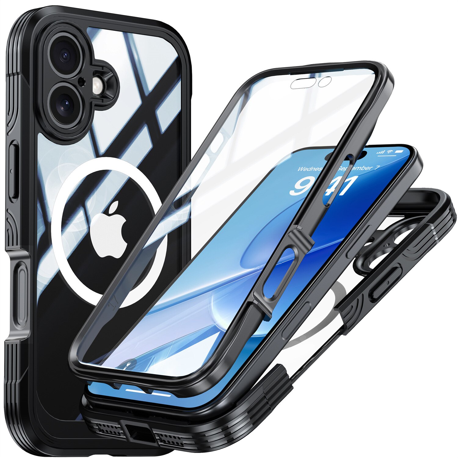 iPhone 17 Premium Full Protection Case Zwart