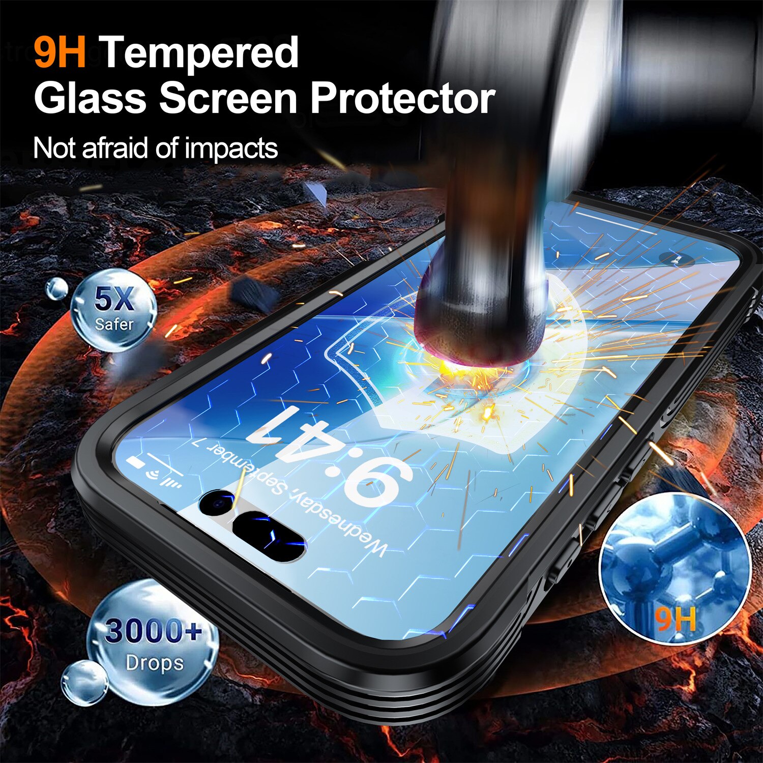 iPhone 17 Premium Full Protection Case Zwart