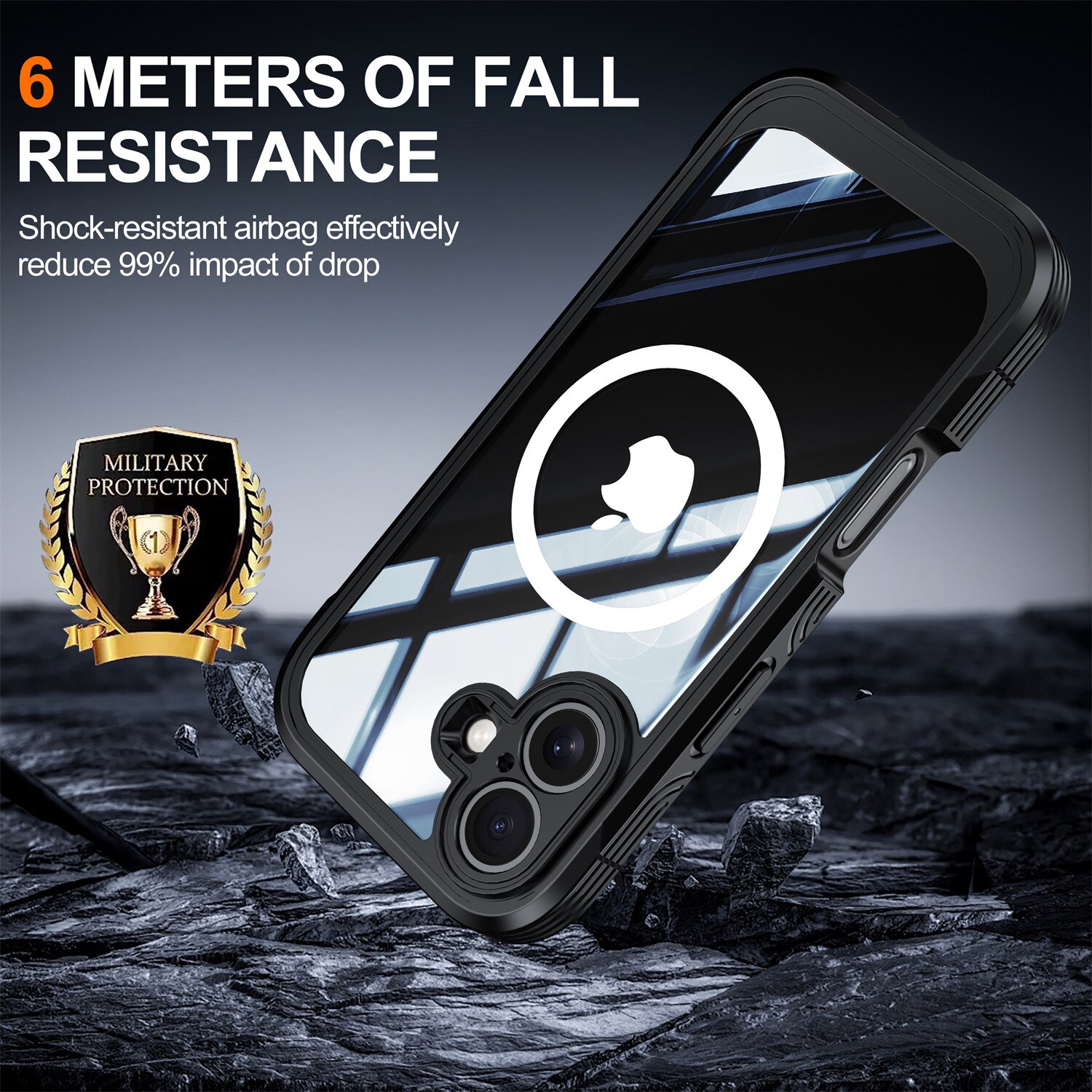 iPhone 17 Premium Full Protection Case Zwart