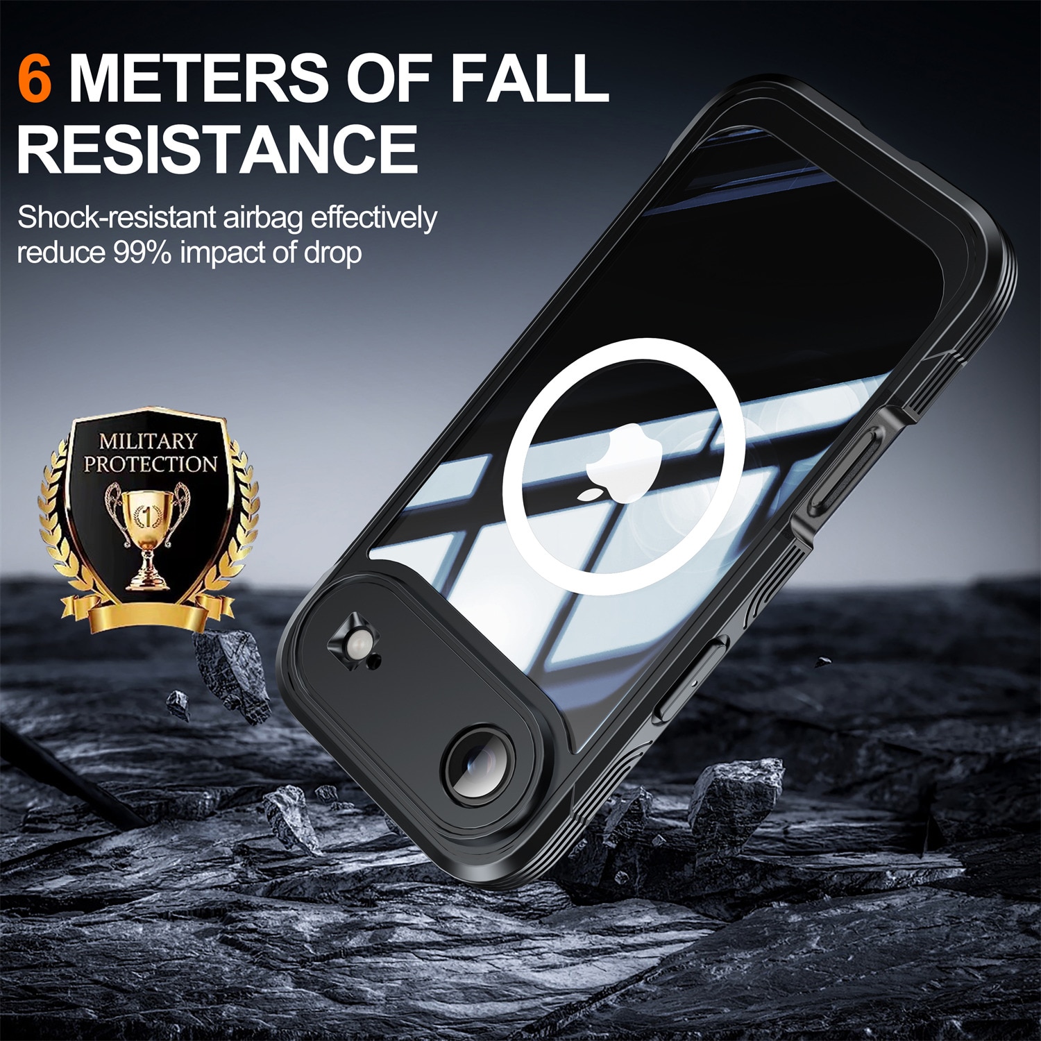 iPhone 17 Air Premium Full Protection Case Zwart