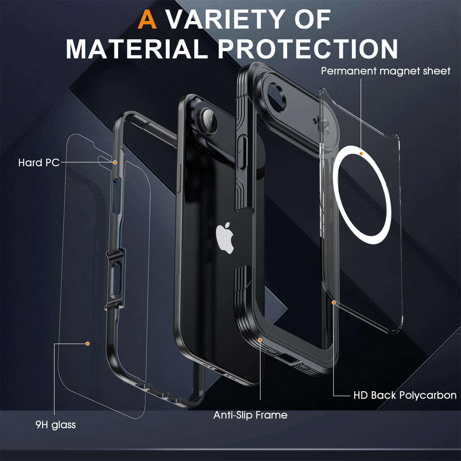 iPhone 17 Air Premium Full Protection Case Zwart