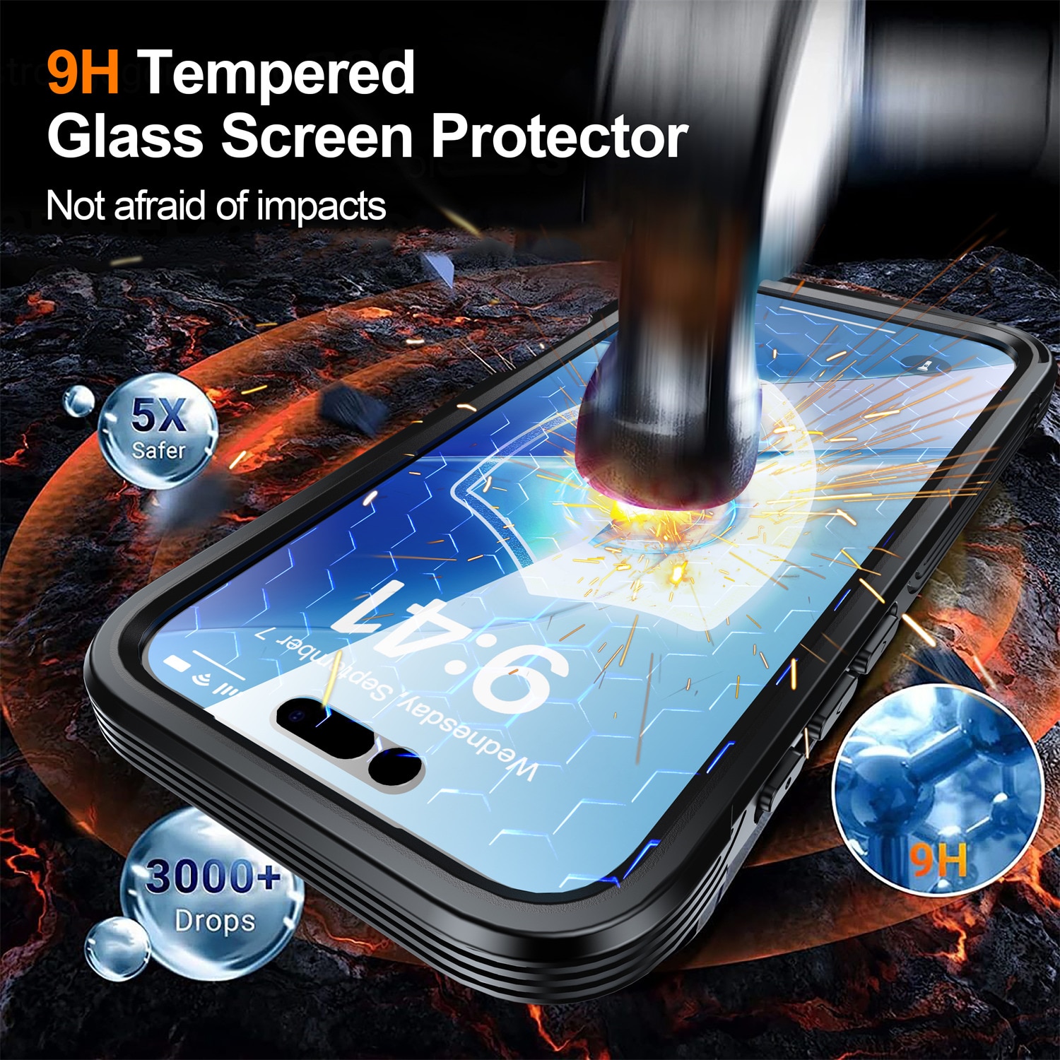 iPhone 17 Air Premium Full Protection Case Zwart
