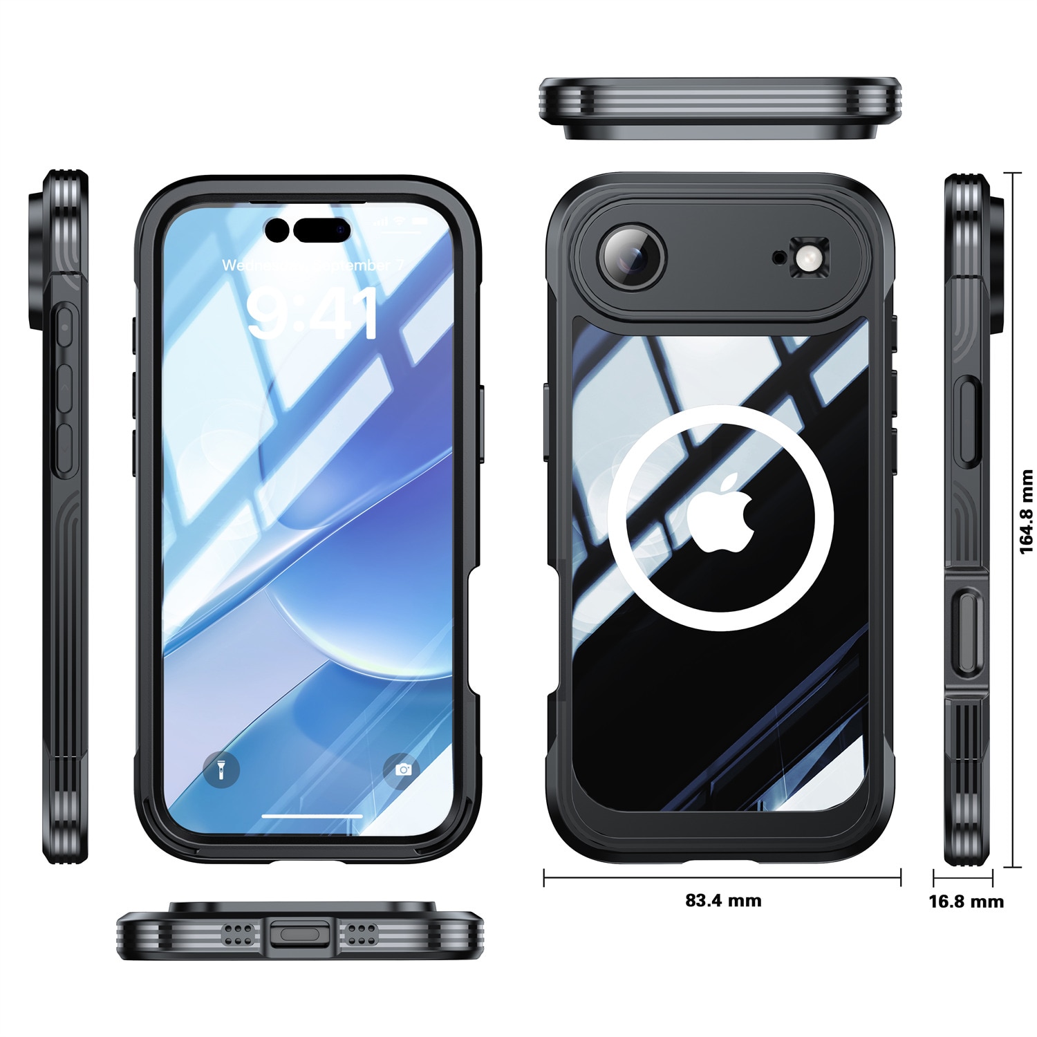 iPhone 17 Air Premium Full Protection Case Zwart