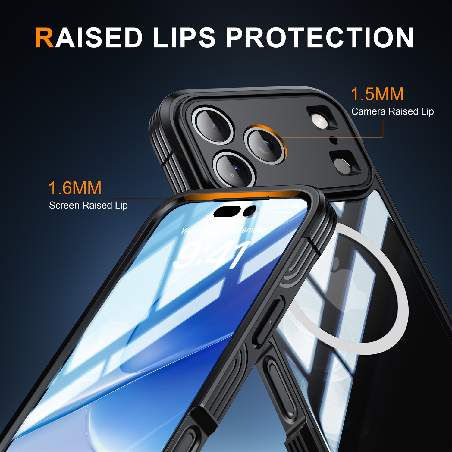 iPhone 17 Pro Premium Full Protection Case Zwart