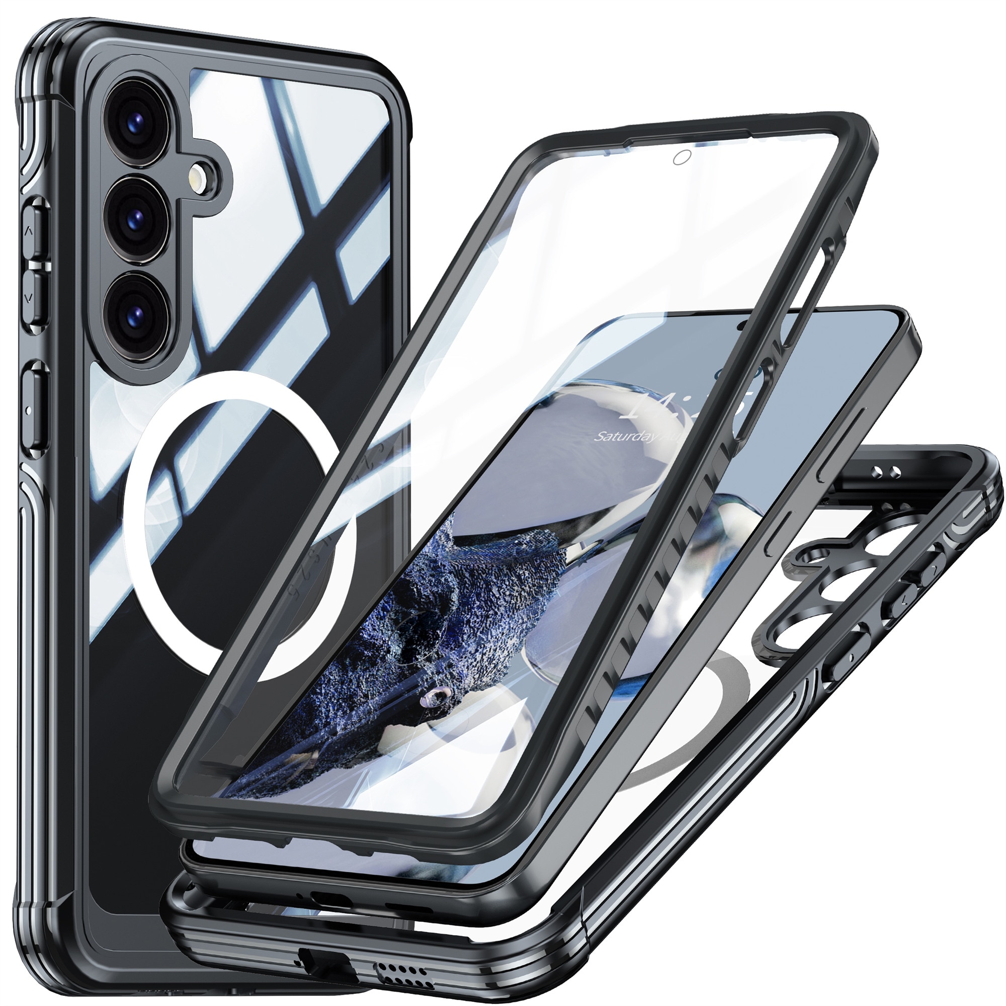 Samsung Galaxy S25 FE Premium Full Protection Case Zwart