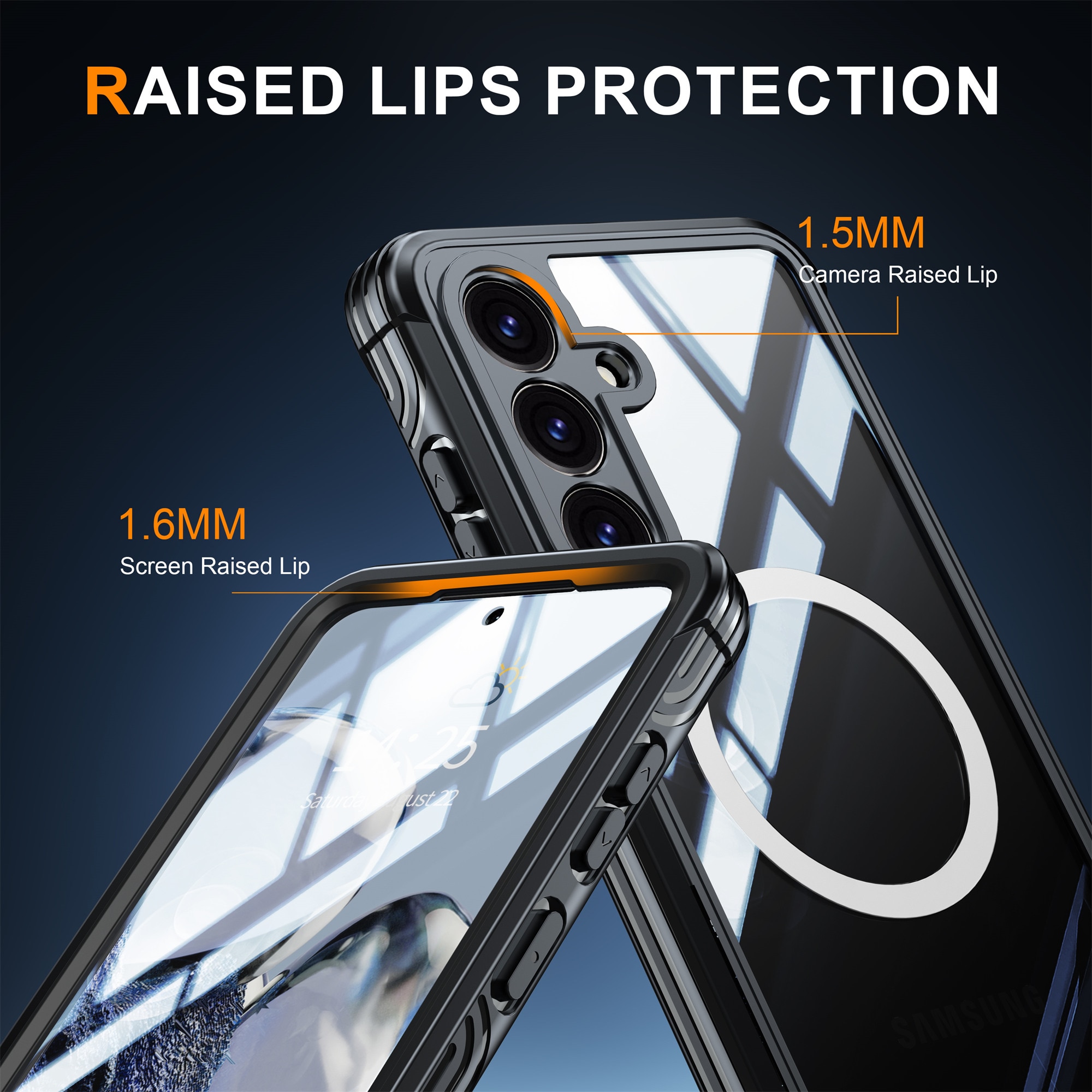 Samsung Galaxy S25 FE Premium Full Protection Case Zwart