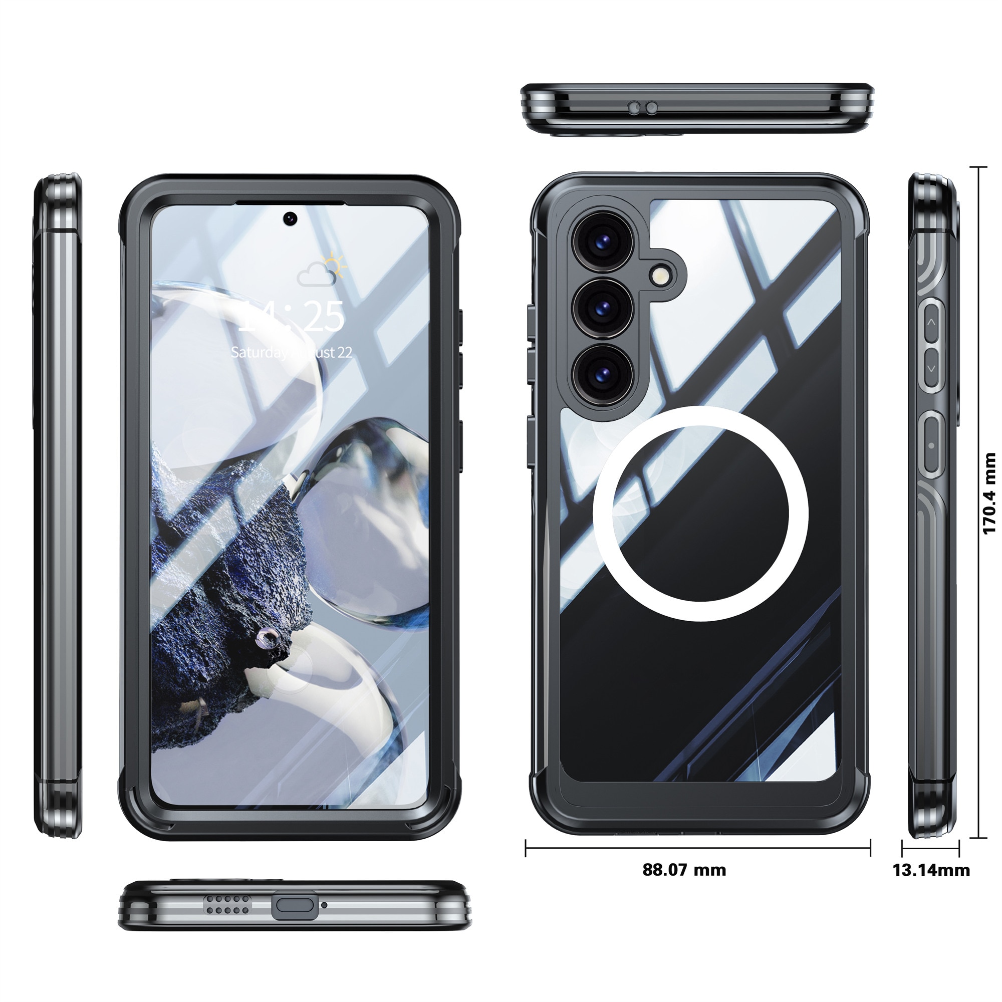 Samsung Galaxy S25 FE Premium Full Protection Case Zwart