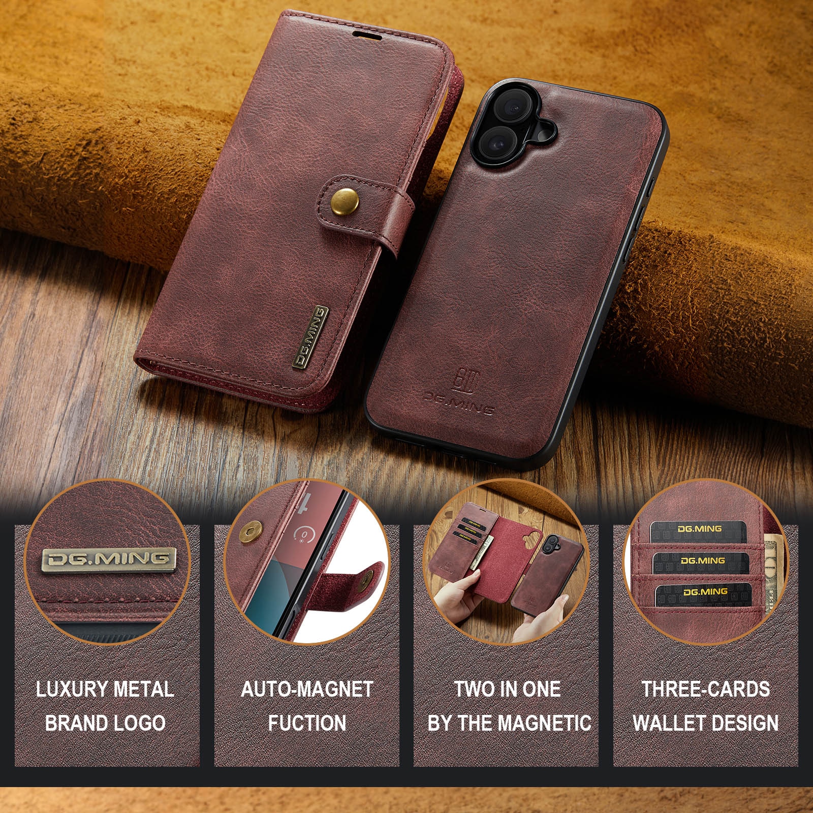 Magnet Wallet iPhone 17 Red