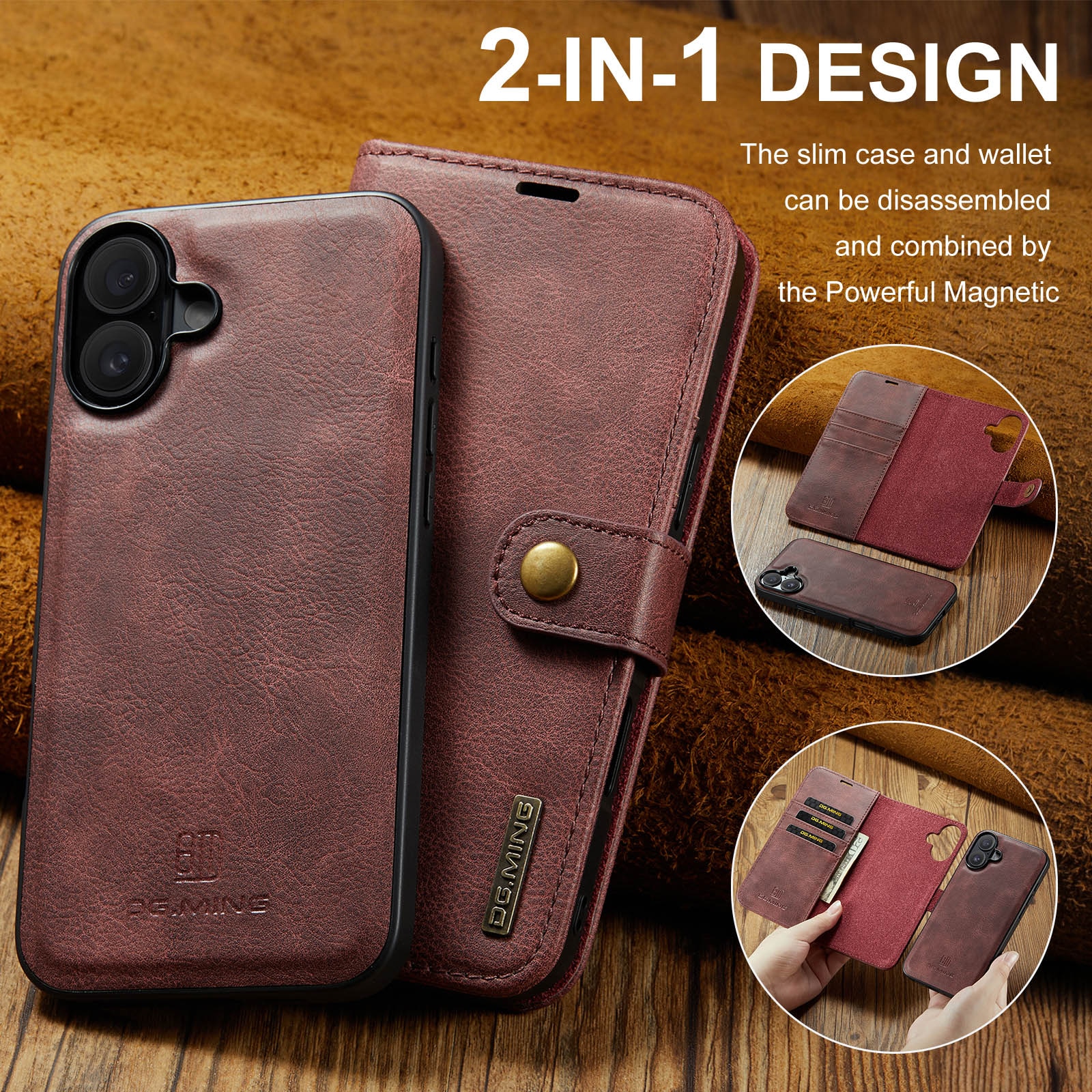 Magnet Wallet iPhone 17 Red