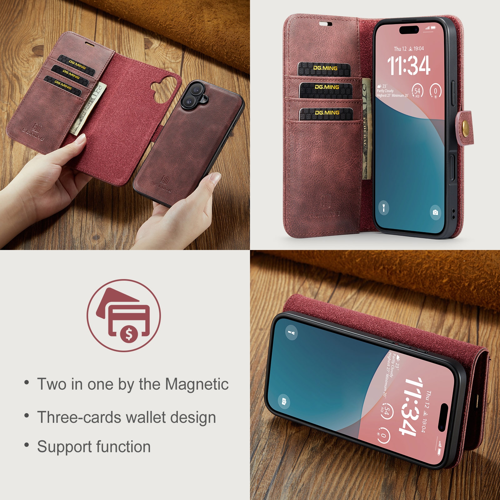 Magnet Wallet iPhone 17 Red