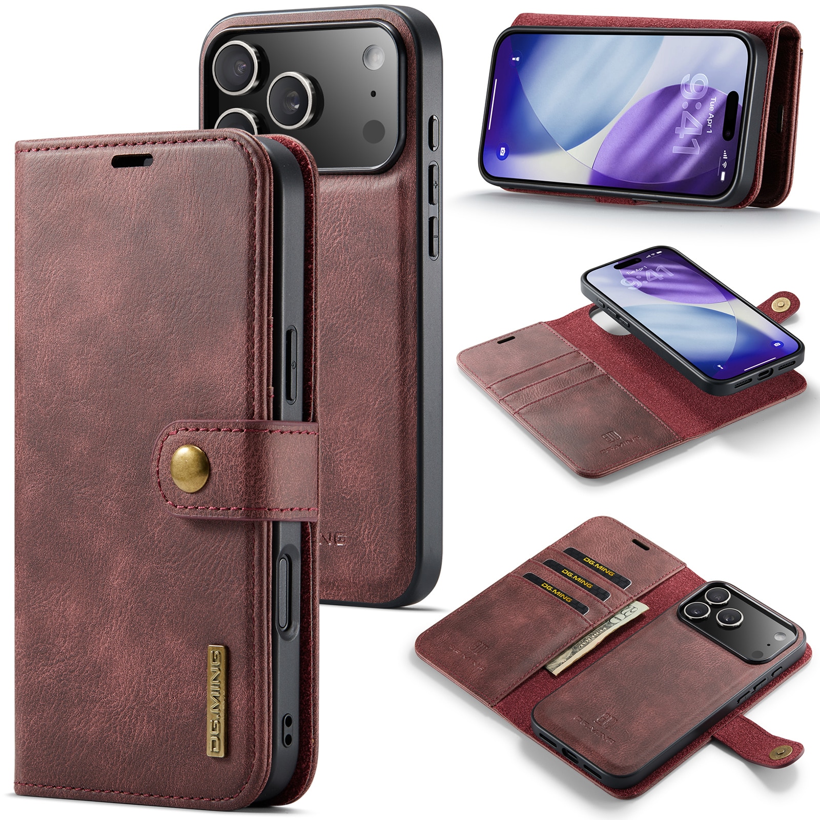 Magnet Wallet iPhone 17 Pro Max Red
