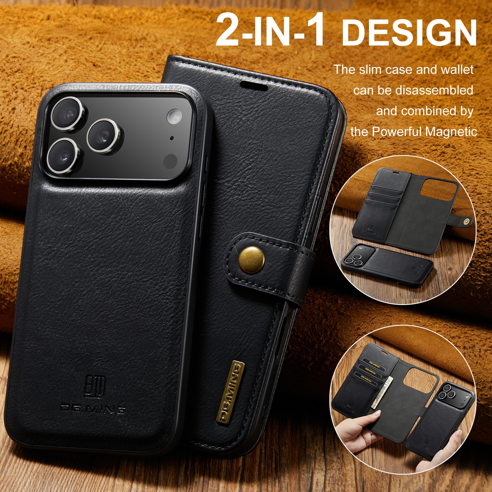 Magnet Wallet iPhone 17 Pro Max Black