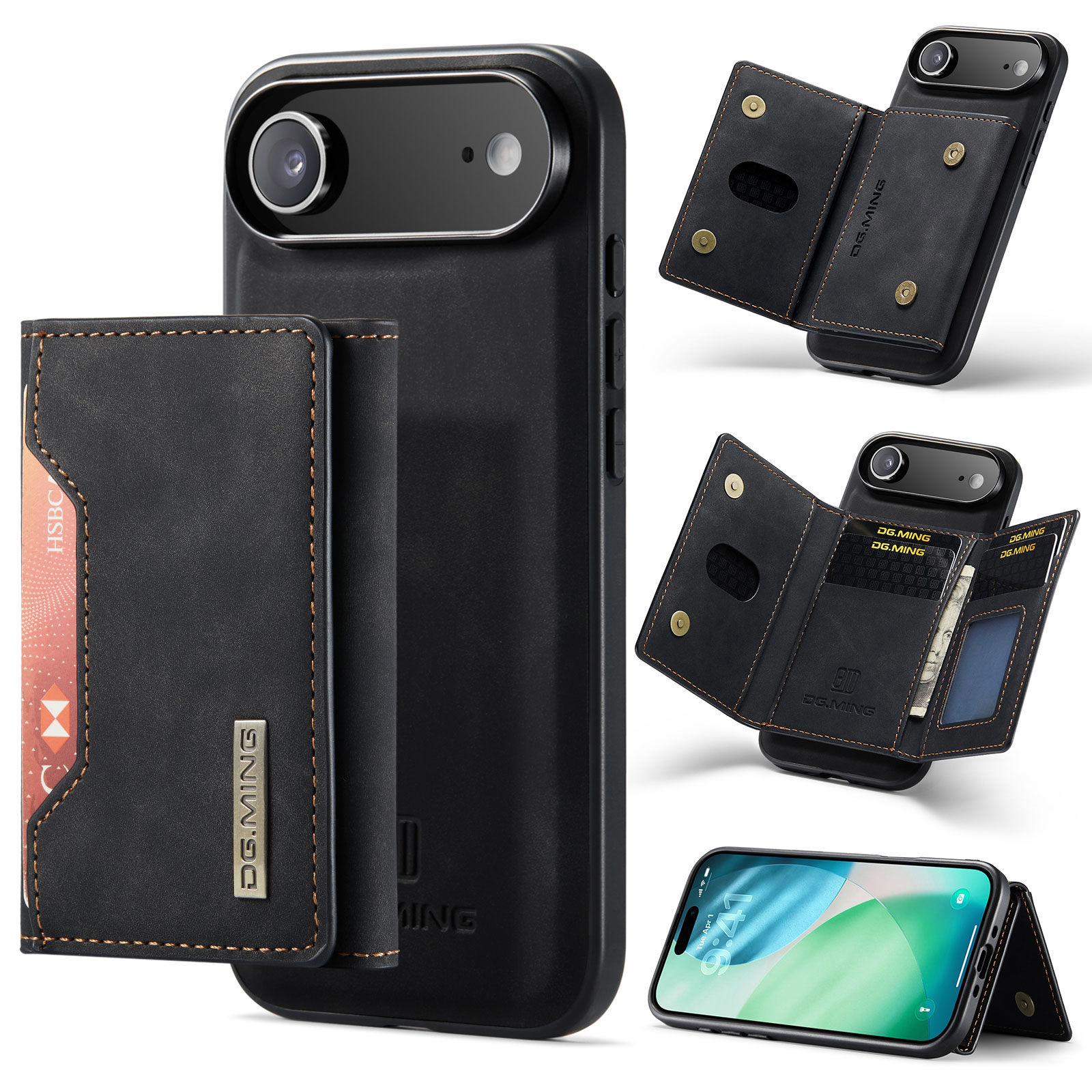 Magnetic Card Slots Case iPhone 17 Air Zwart