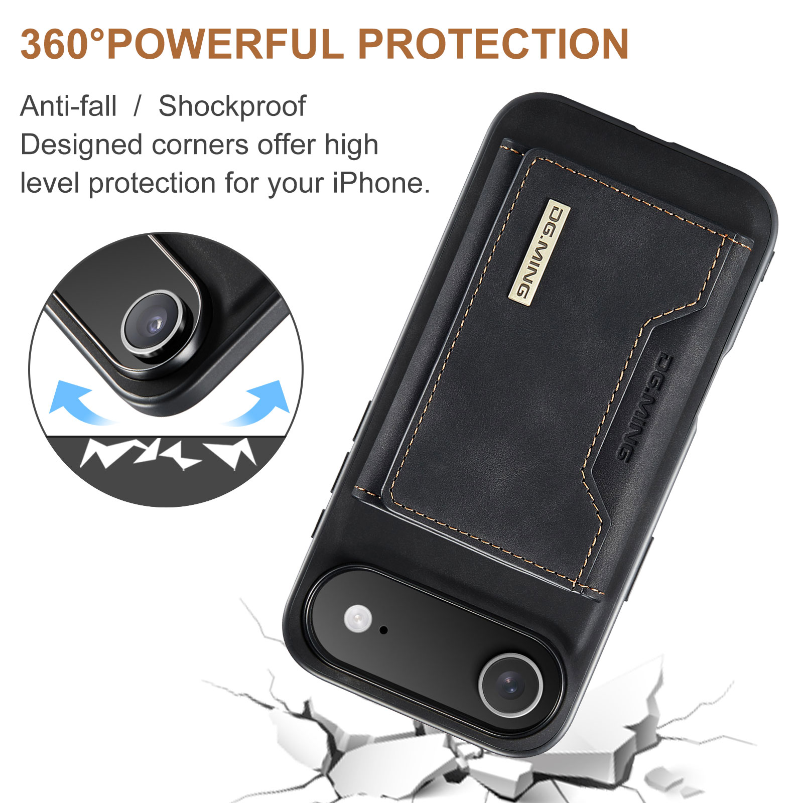 Magnetic Card Slots Case iPhone 17 Air Zwart