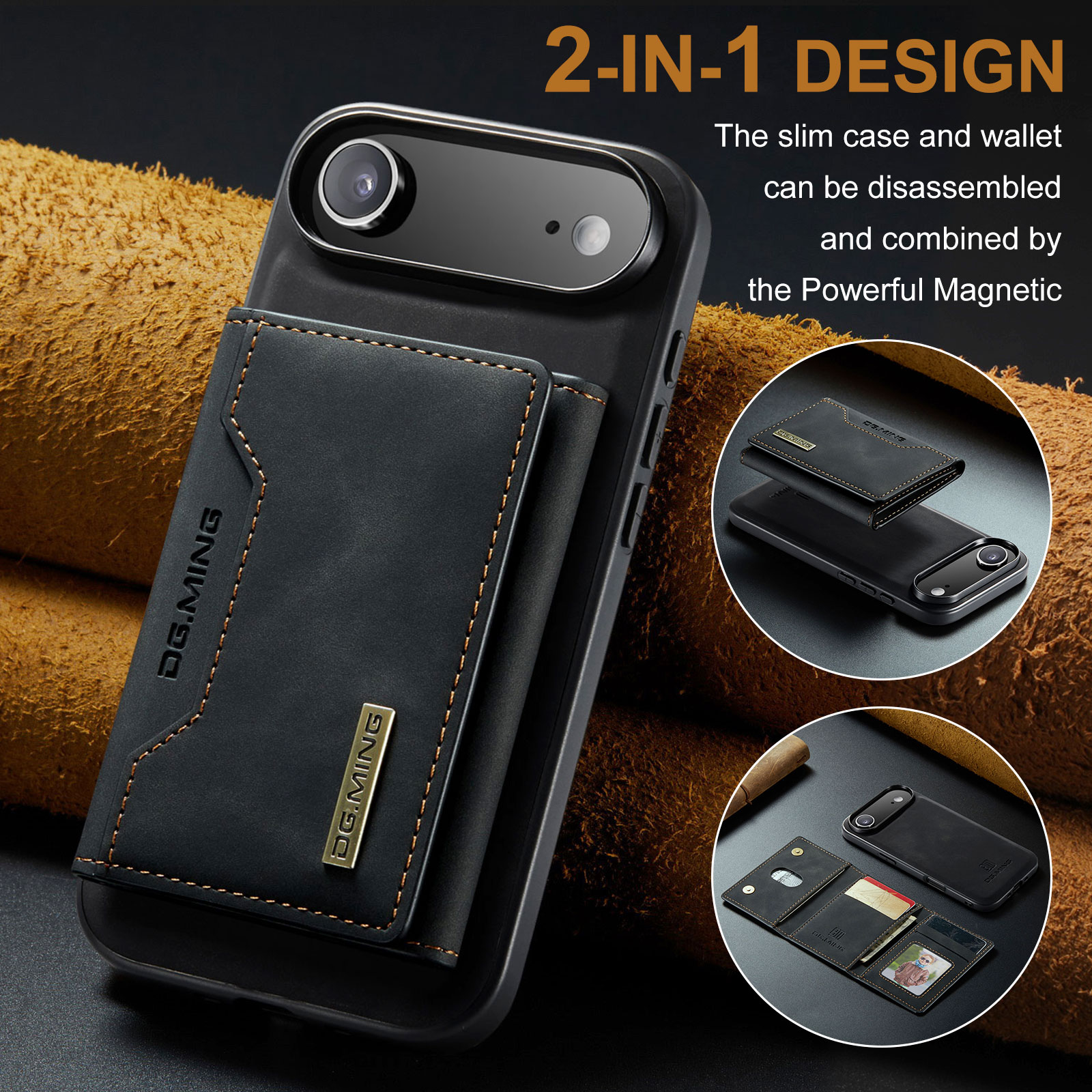 Magnetic Card Slots Case iPhone 17 Air Zwart