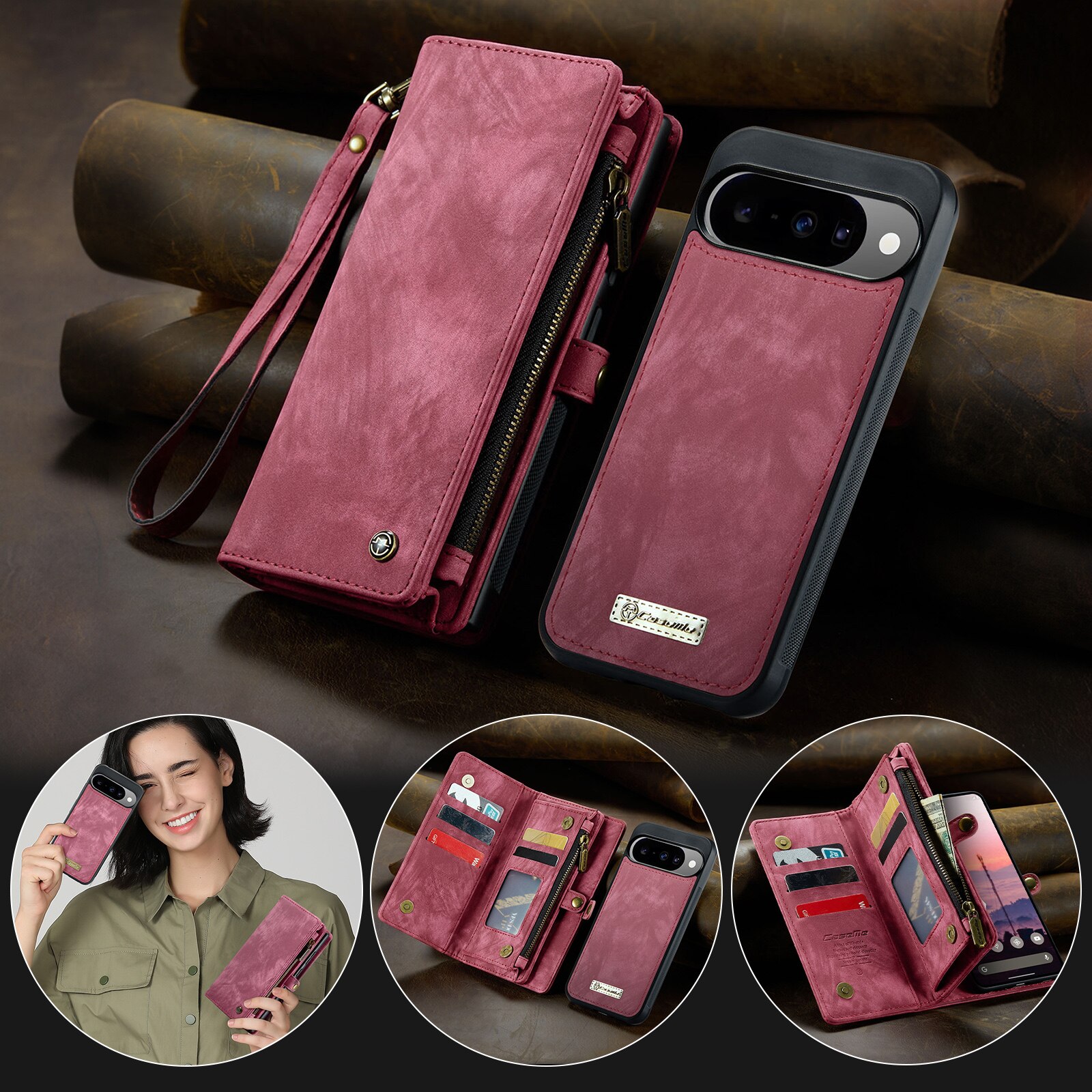 Multi-slot Hoesje Google Pixel 10 Pro Rood