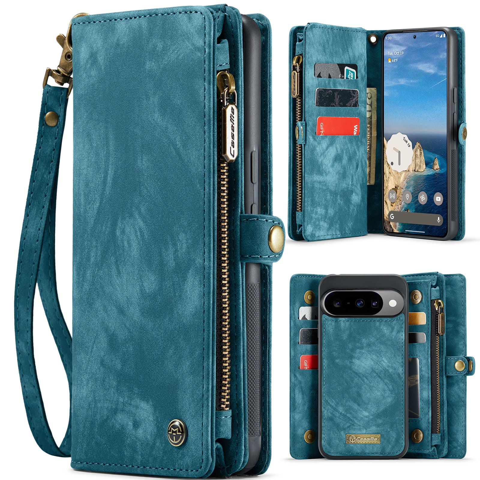 Multi-slot Hoesje Google Pixel 10 Pro Blauw