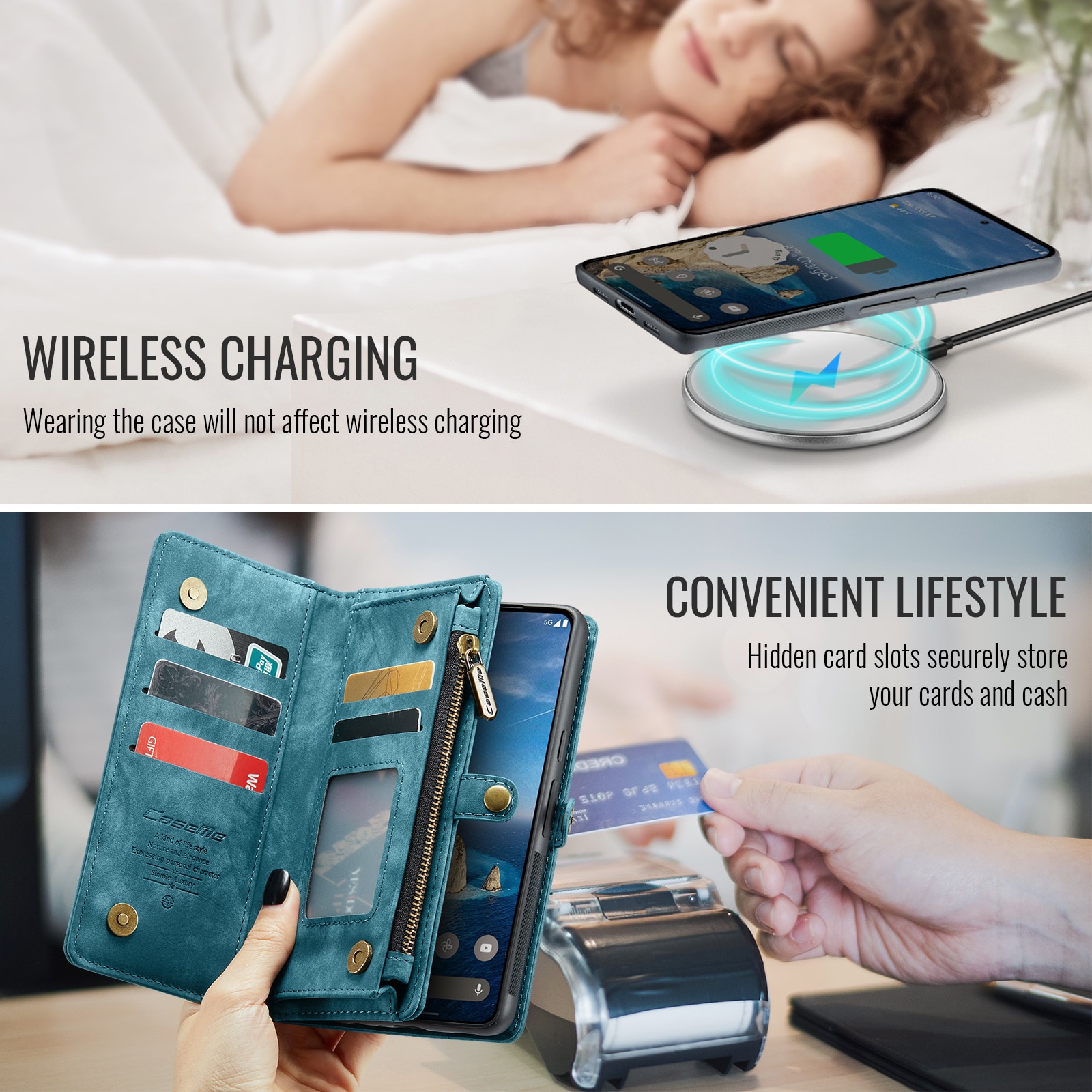 Multi-slot Hoesje Google Pixel 10 Blauw