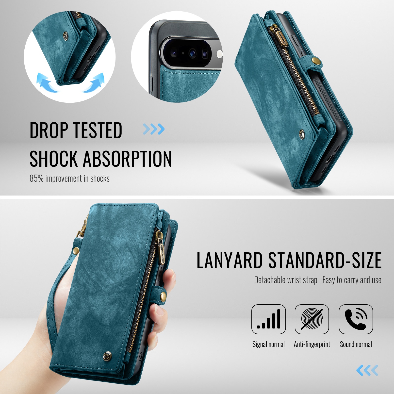 Multi-slot Hoesje Google Pixel 10 Blauw