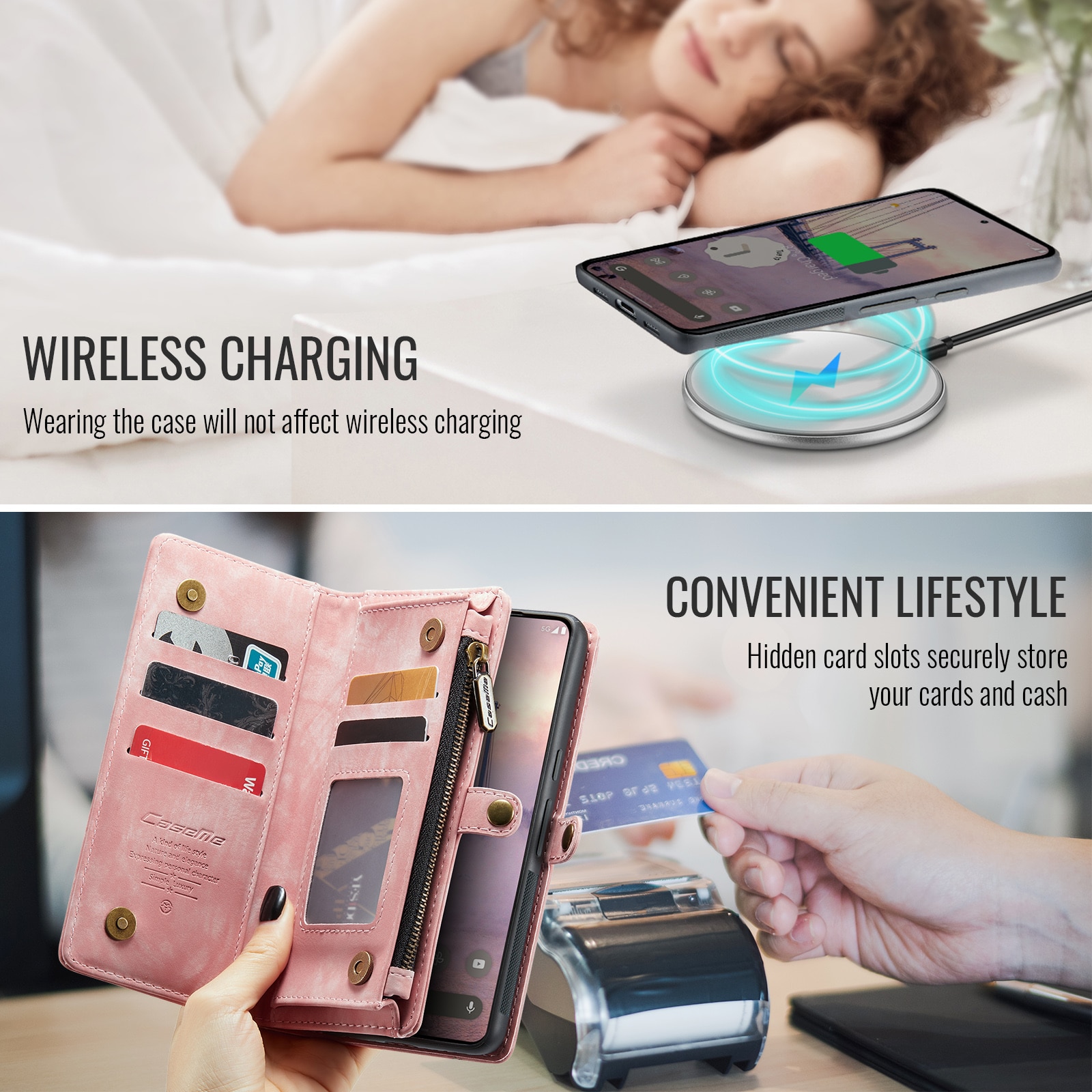 Multi-slot Hoesje Google Pixel 10 Roze