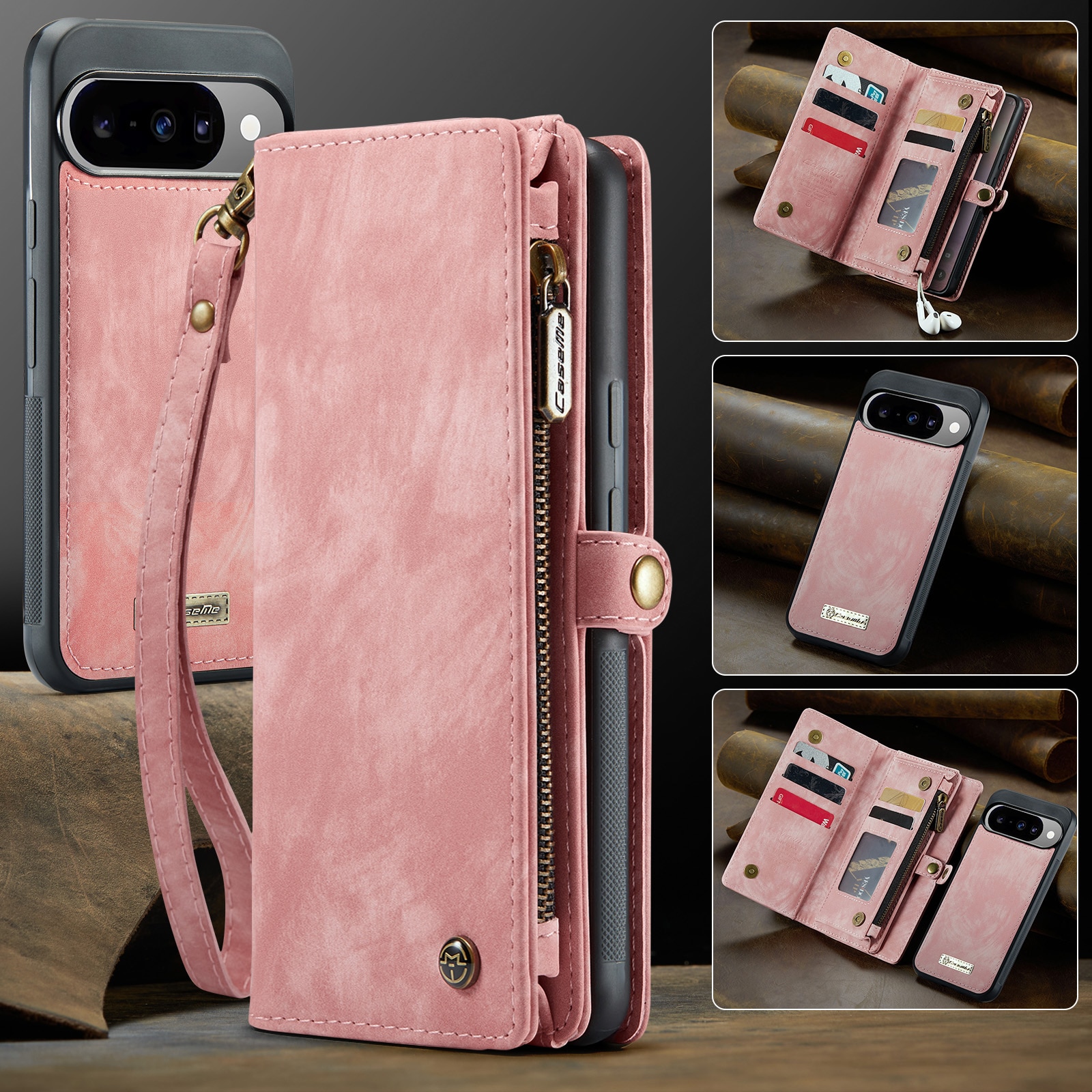 Multi-slot Hoesje Google Pixel 10 Roze
