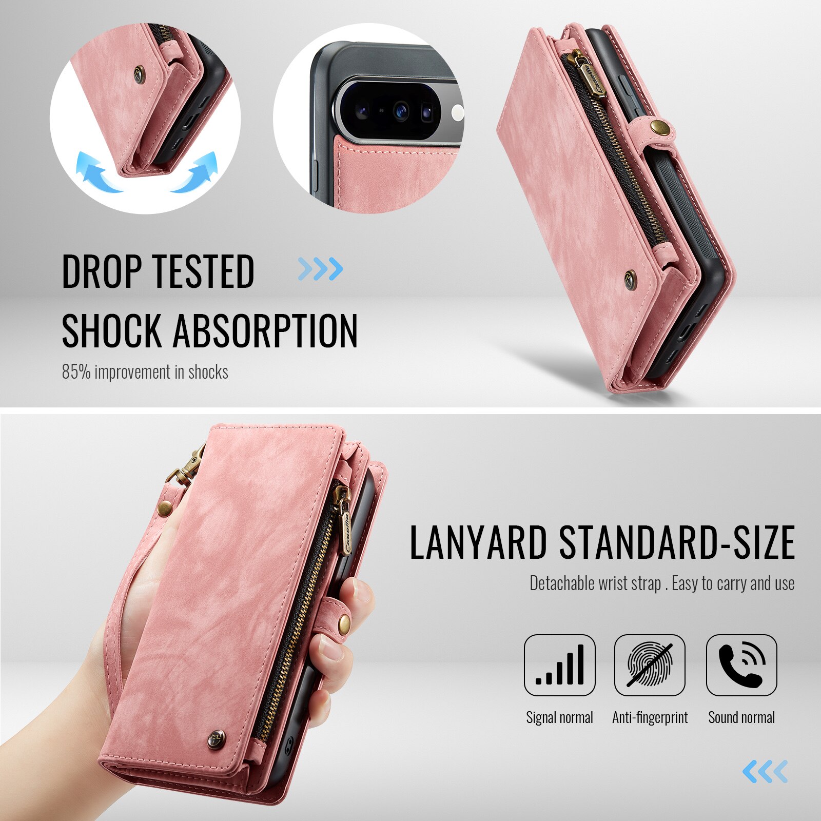 Multi-slot Hoesje Google Pixel 10 Roze