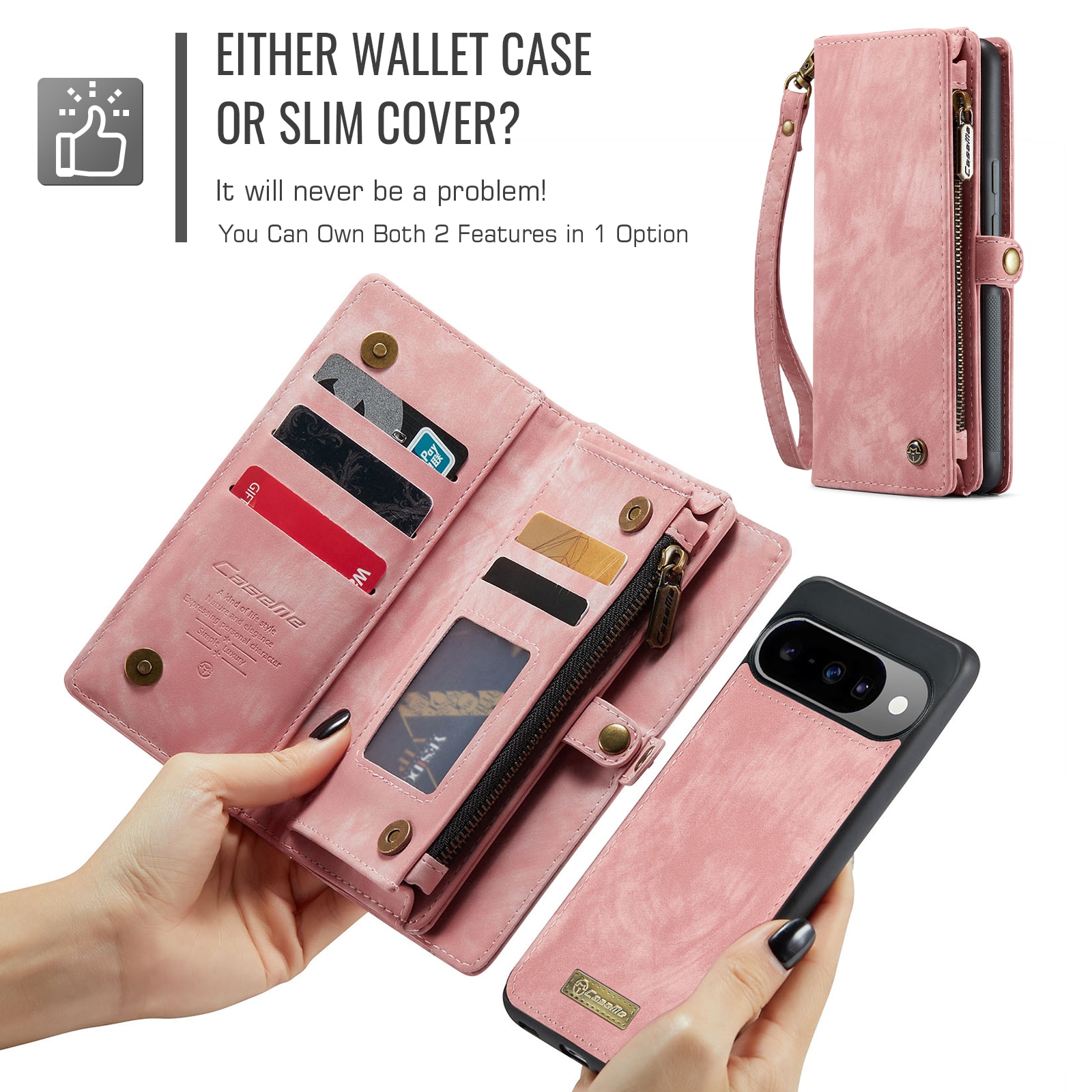 Multi-slot Hoesje Google Pixel 10 Roze