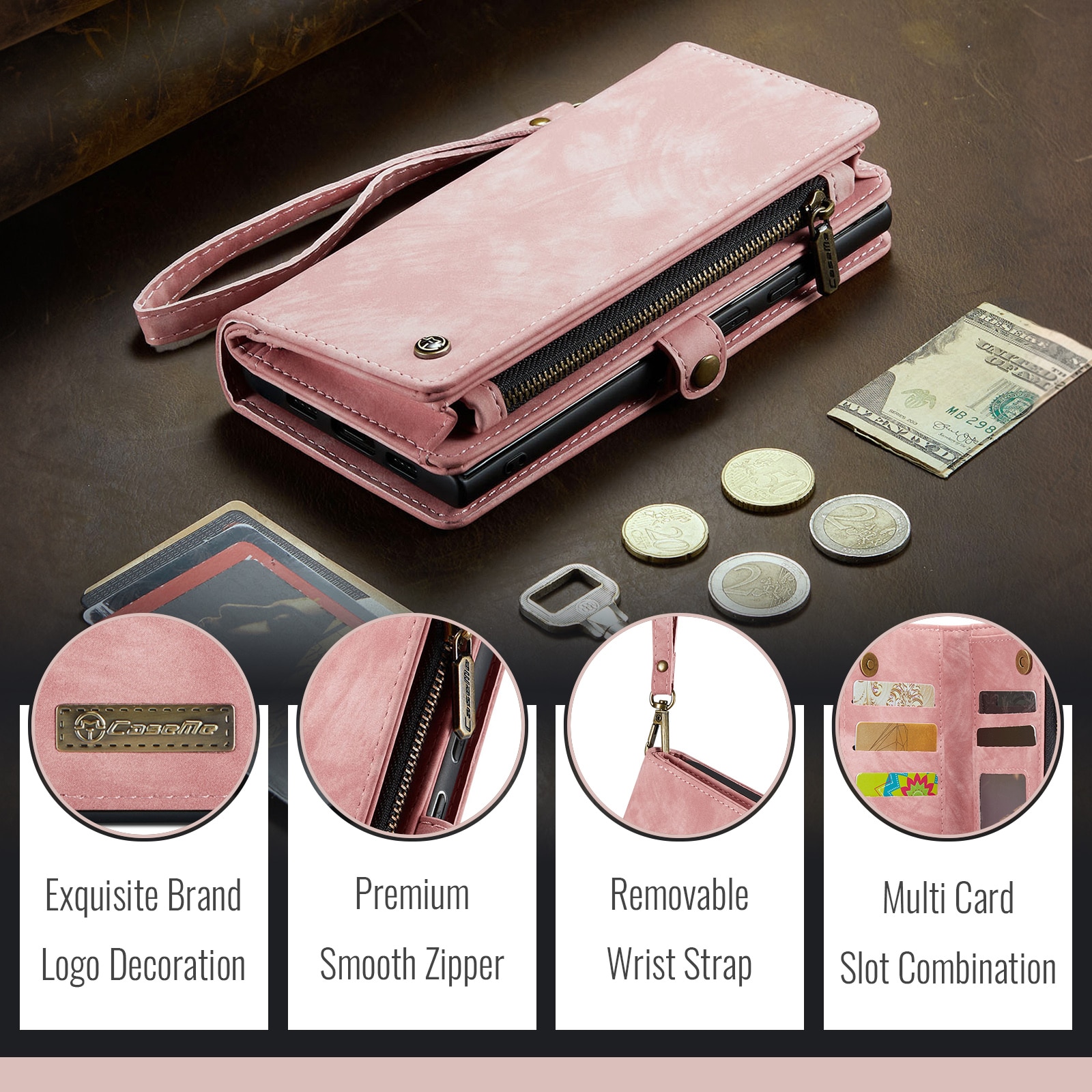 Multi-slot Hoesje Google Pixel 10 Roze
