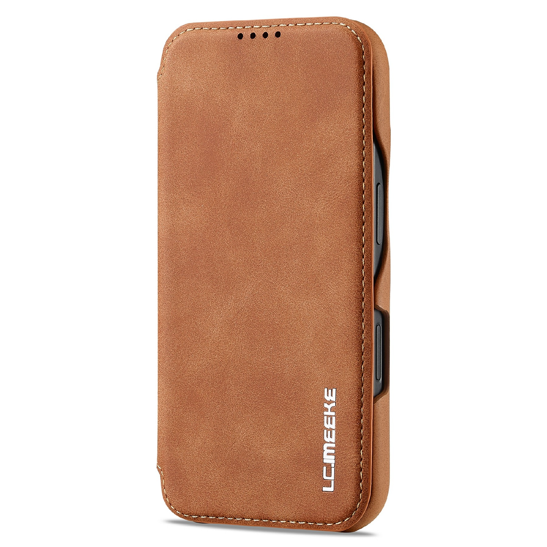 Slim Bookcover hoesje iPhone 17 Cognac