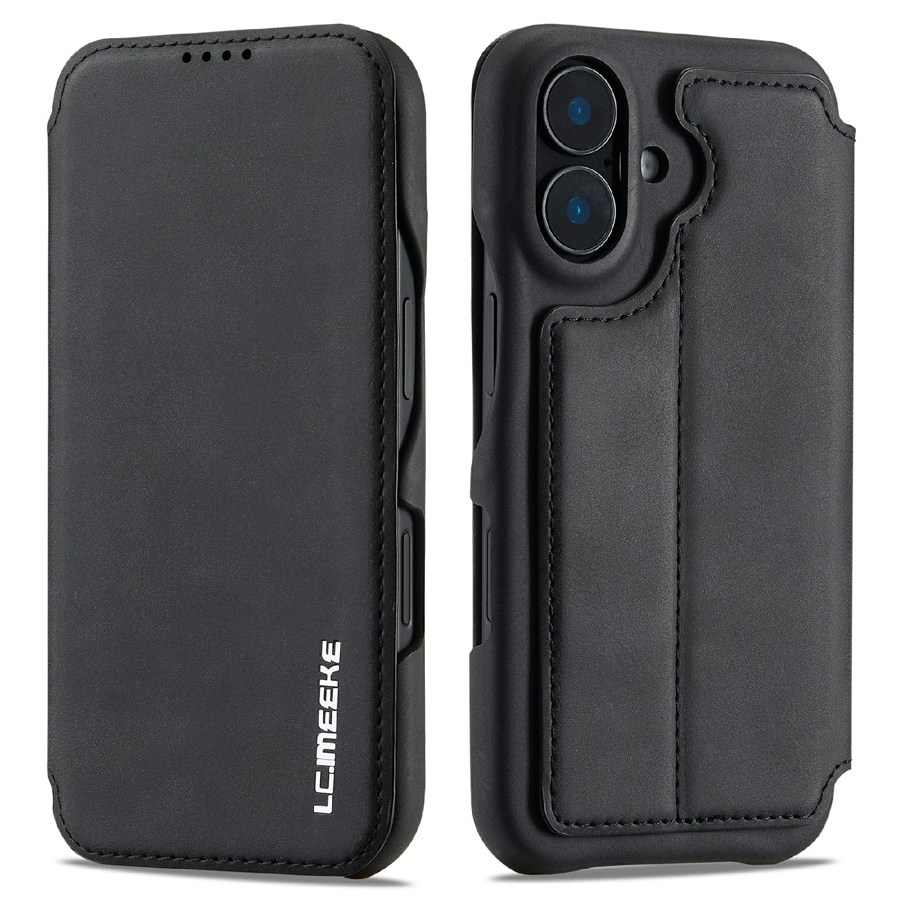 Slim Bookcover hoesje iPhone 17 zwart