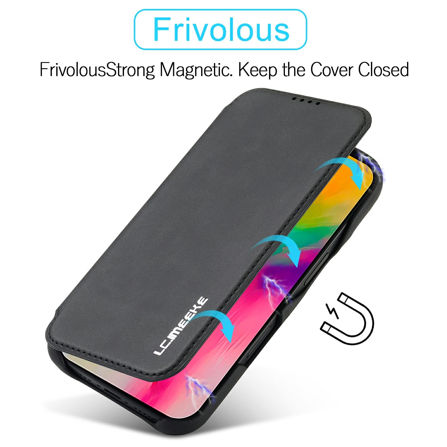 Slim Bookcover hoesje iPhone 17 zwart