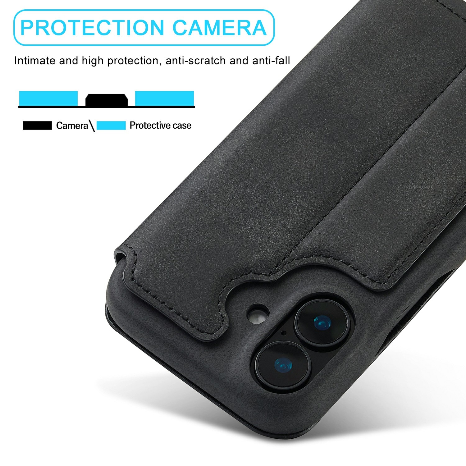 Slim Bookcover hoesje iPhone 17 zwart