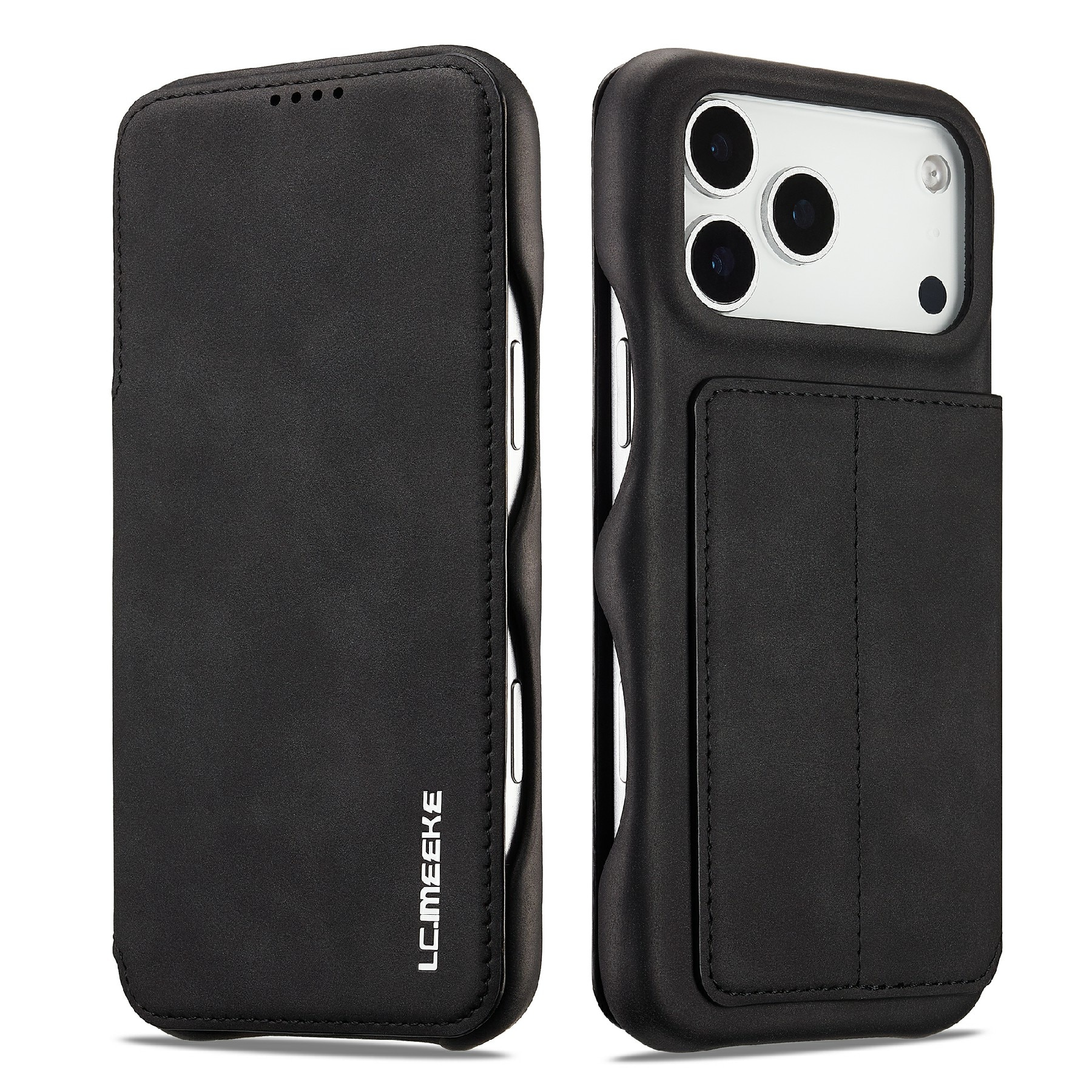 Slim Bookcover hoesje iPhone 17 Pro Zwart