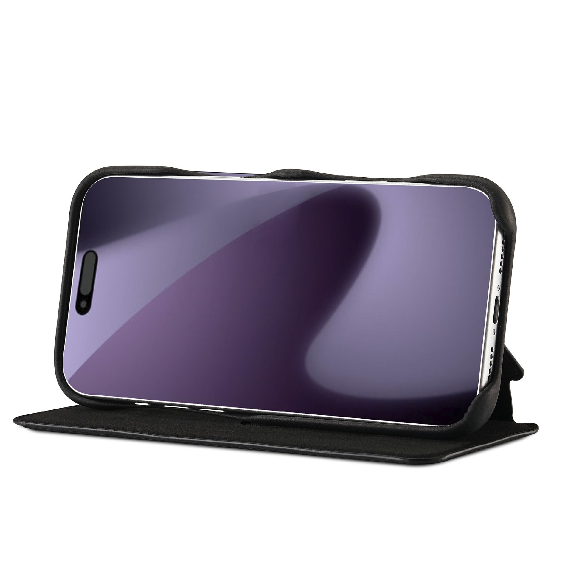 Slim Bookcover hoesje iPhone 17 Pro Zwart