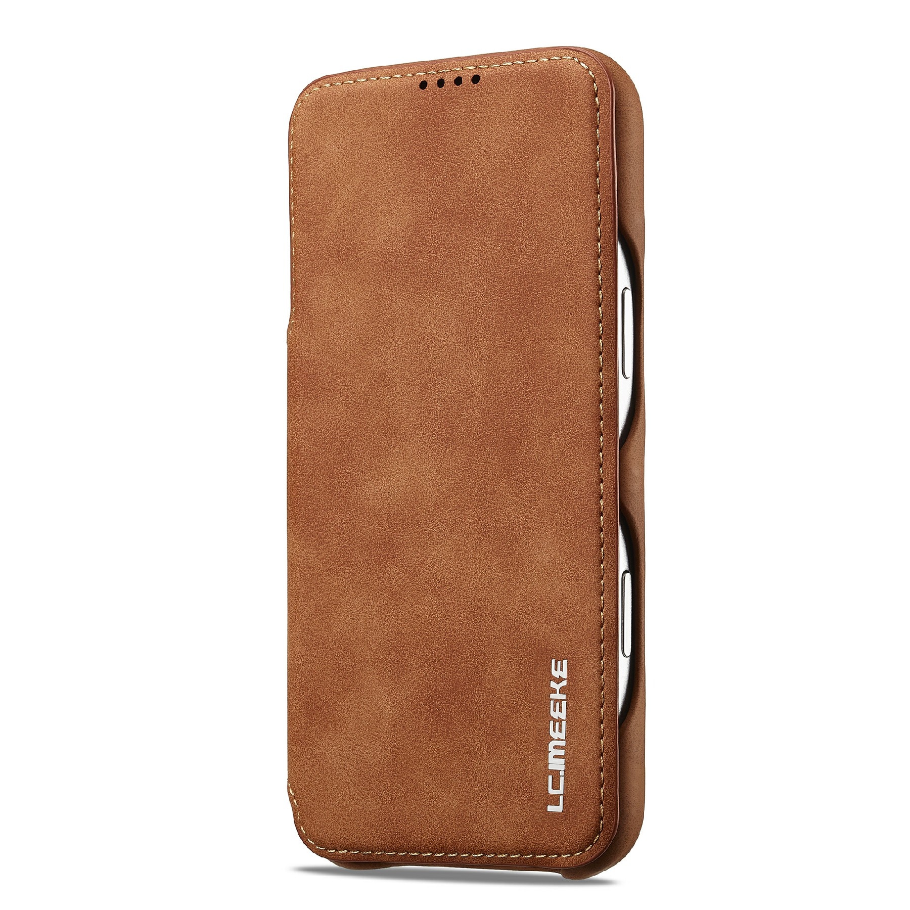 Slim Bookcover hoesje iPhone 17 Pro Cognac