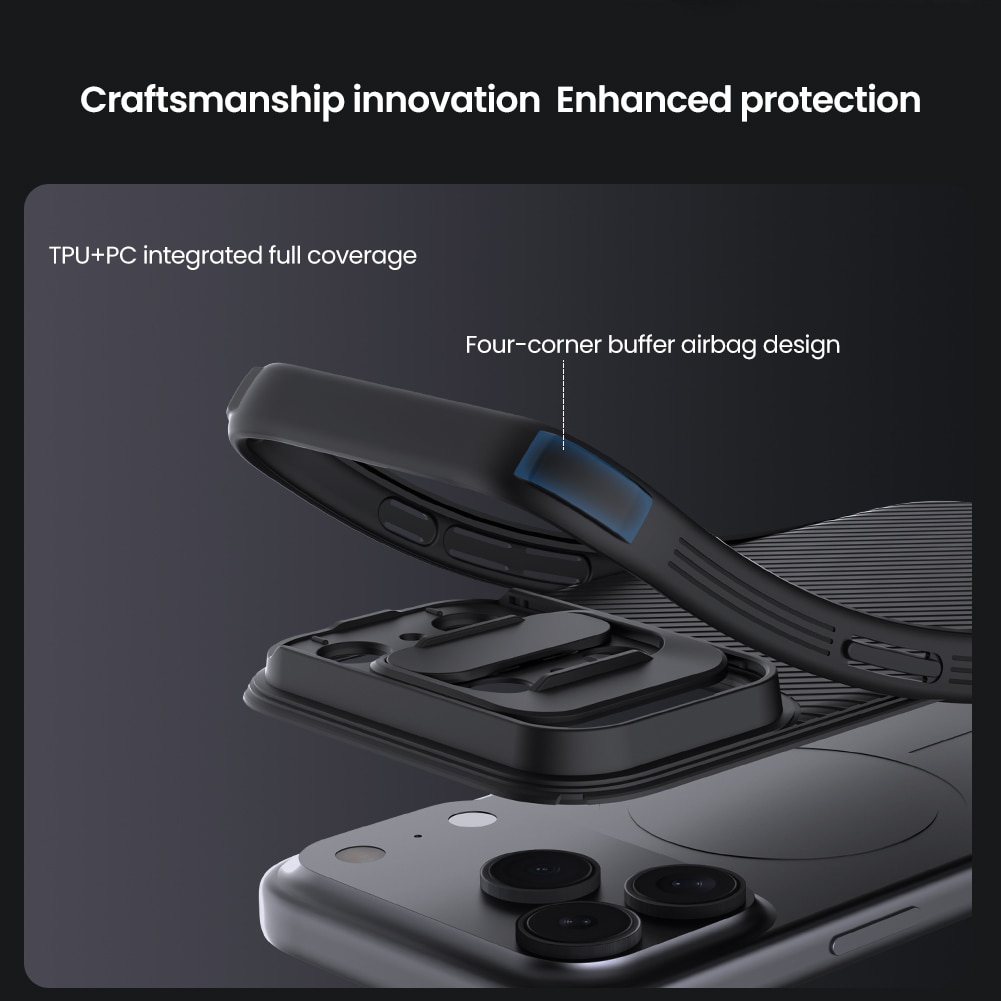 CamShield Case MagSafe iPhone 17 Pro Max Zwart