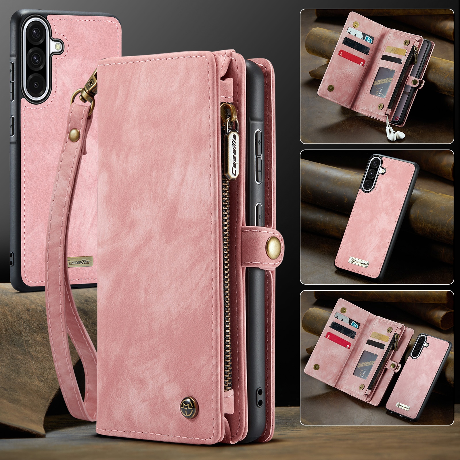Multi-slot Hoesje Samsung Galaxy A17 Roze