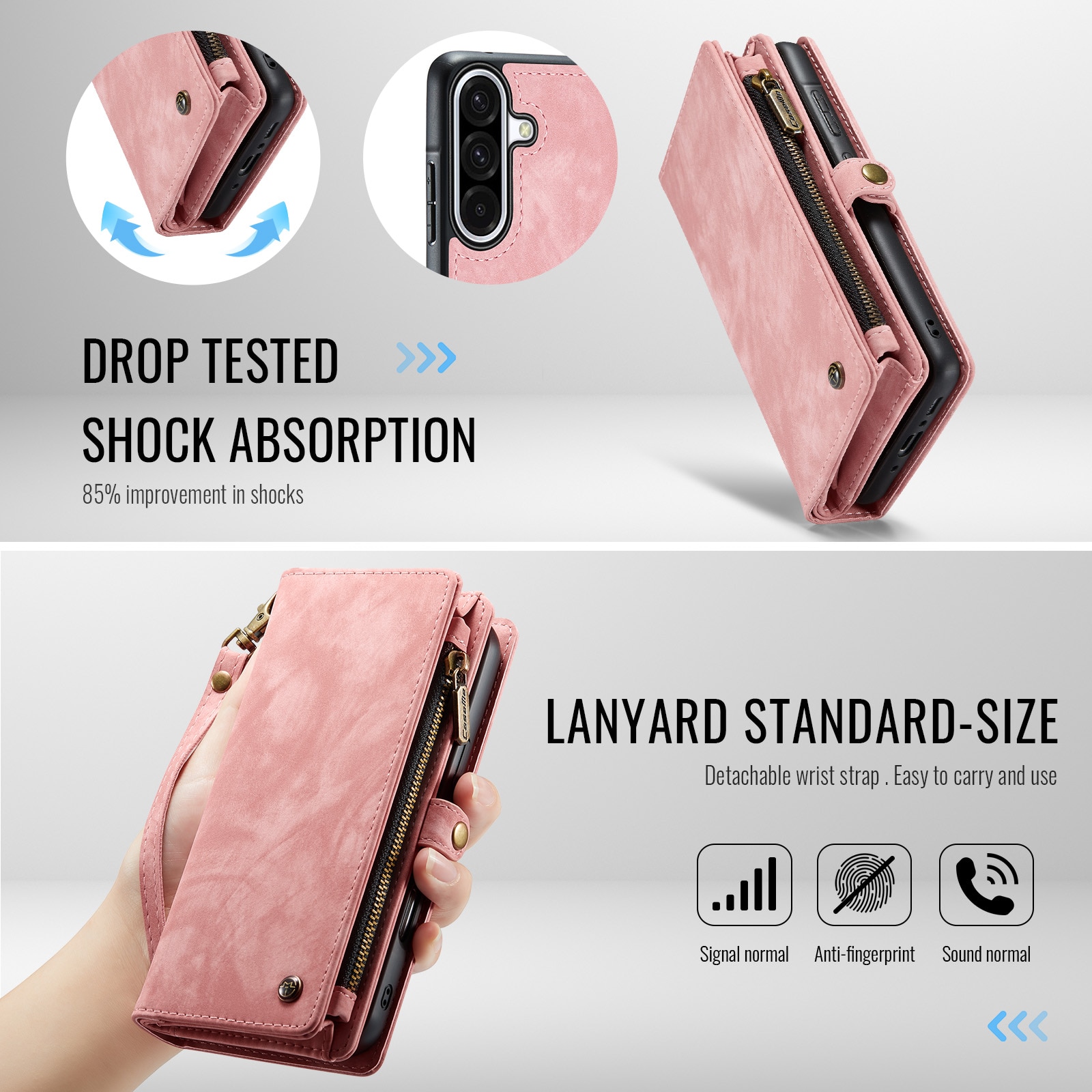 Multi-slot Hoesje Samsung Galaxy A17 Roze