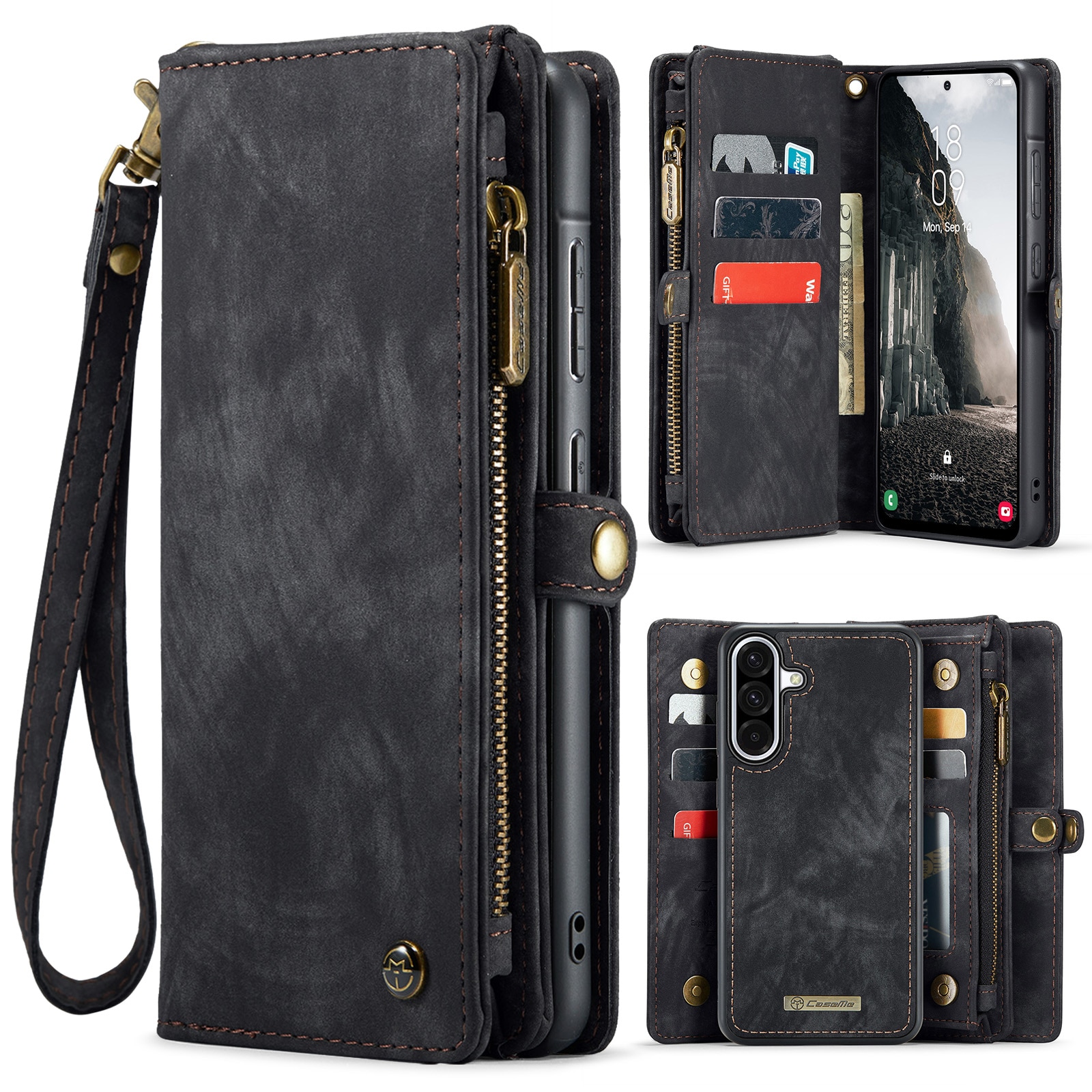 Multi-slot Hoesje Samsung Galaxy A17 Grijs
