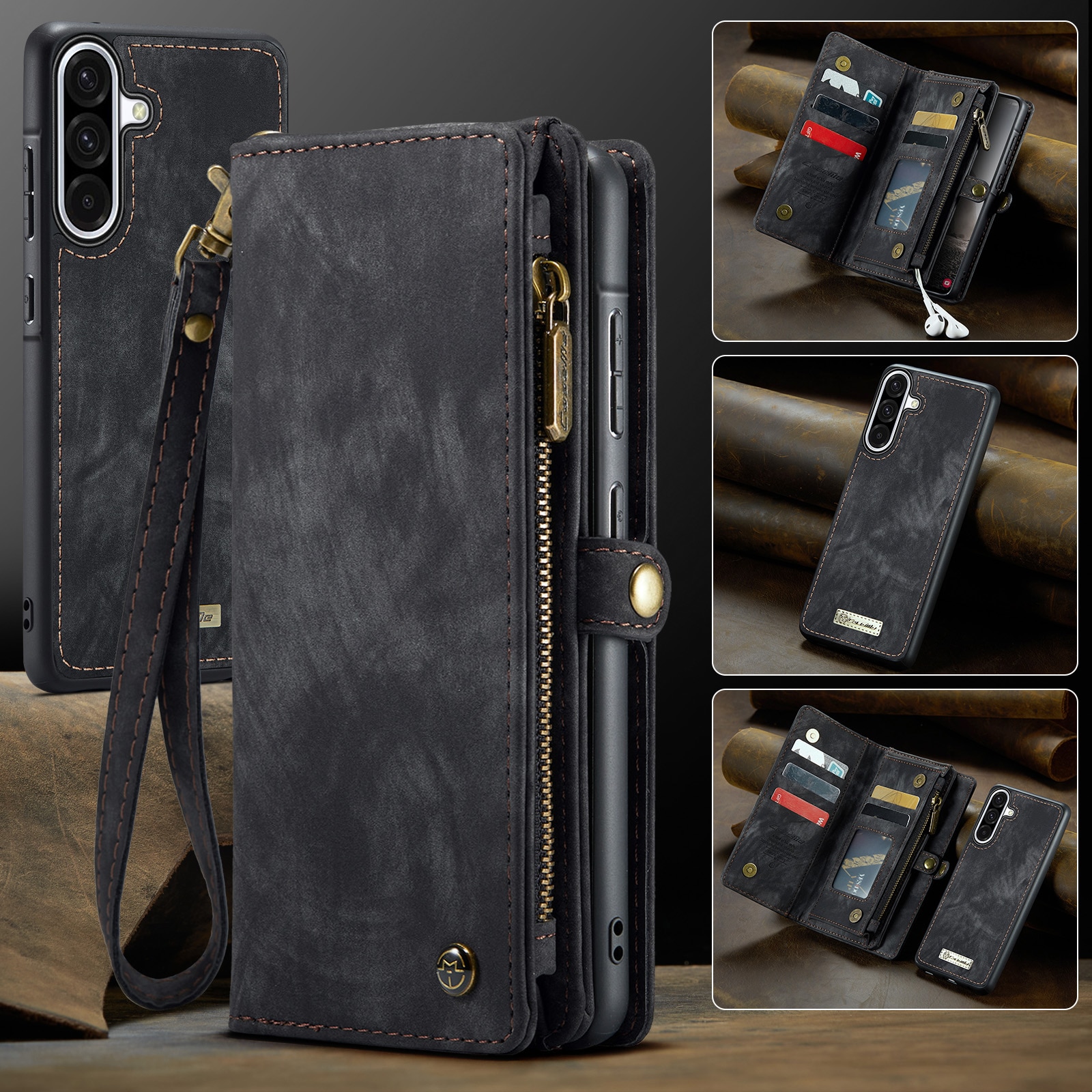 Multi-slot Hoesje Samsung Galaxy A17 Grijs