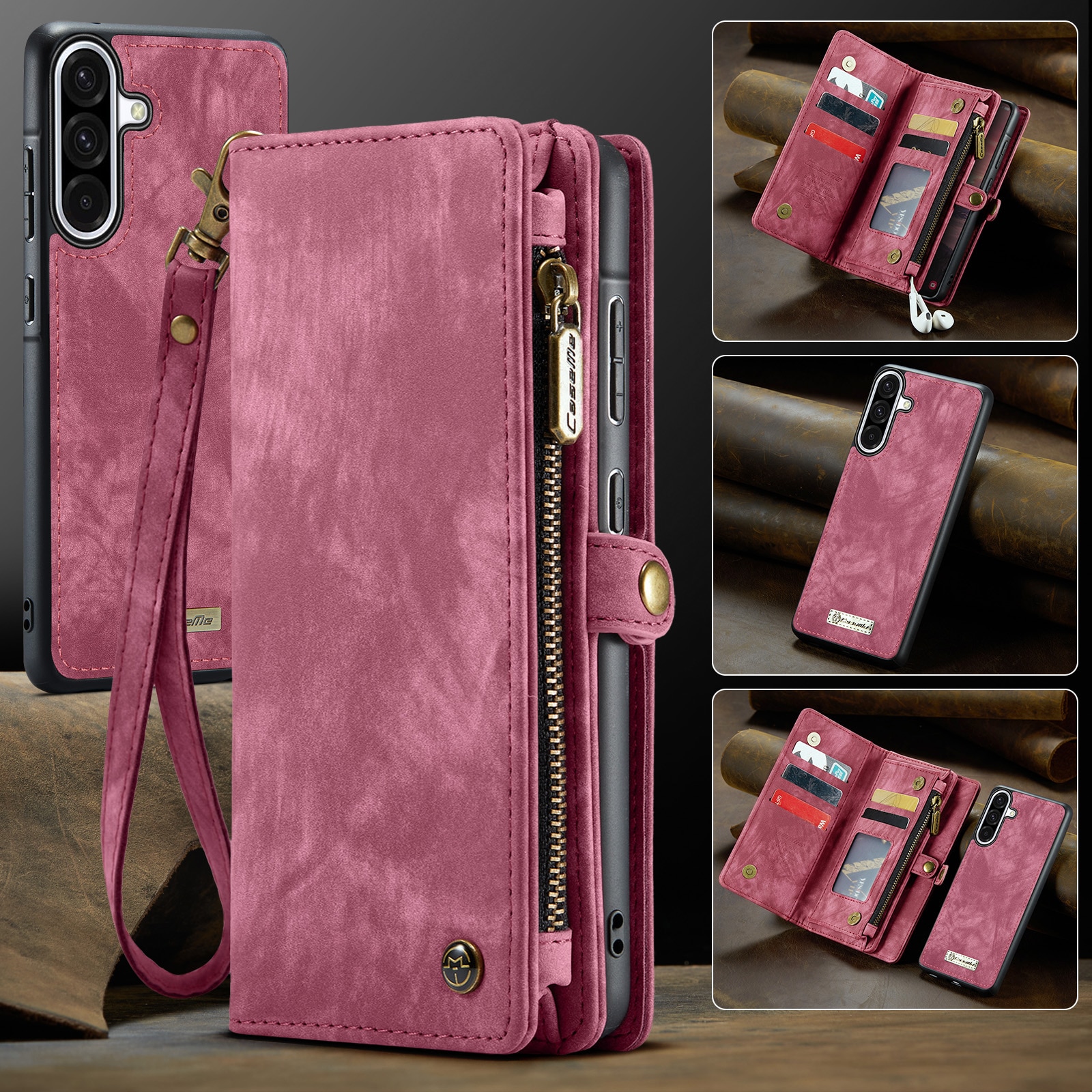 Multi-slot Hoesje Samsung Galaxy A17 Rood