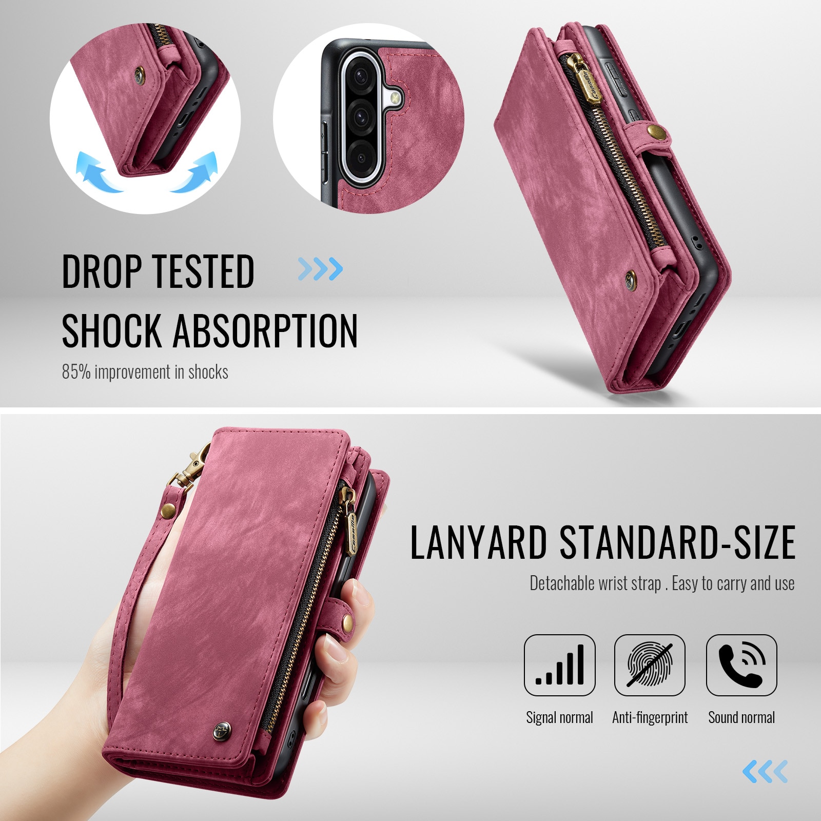 Multi-slot Hoesje Samsung Galaxy A17 Rood