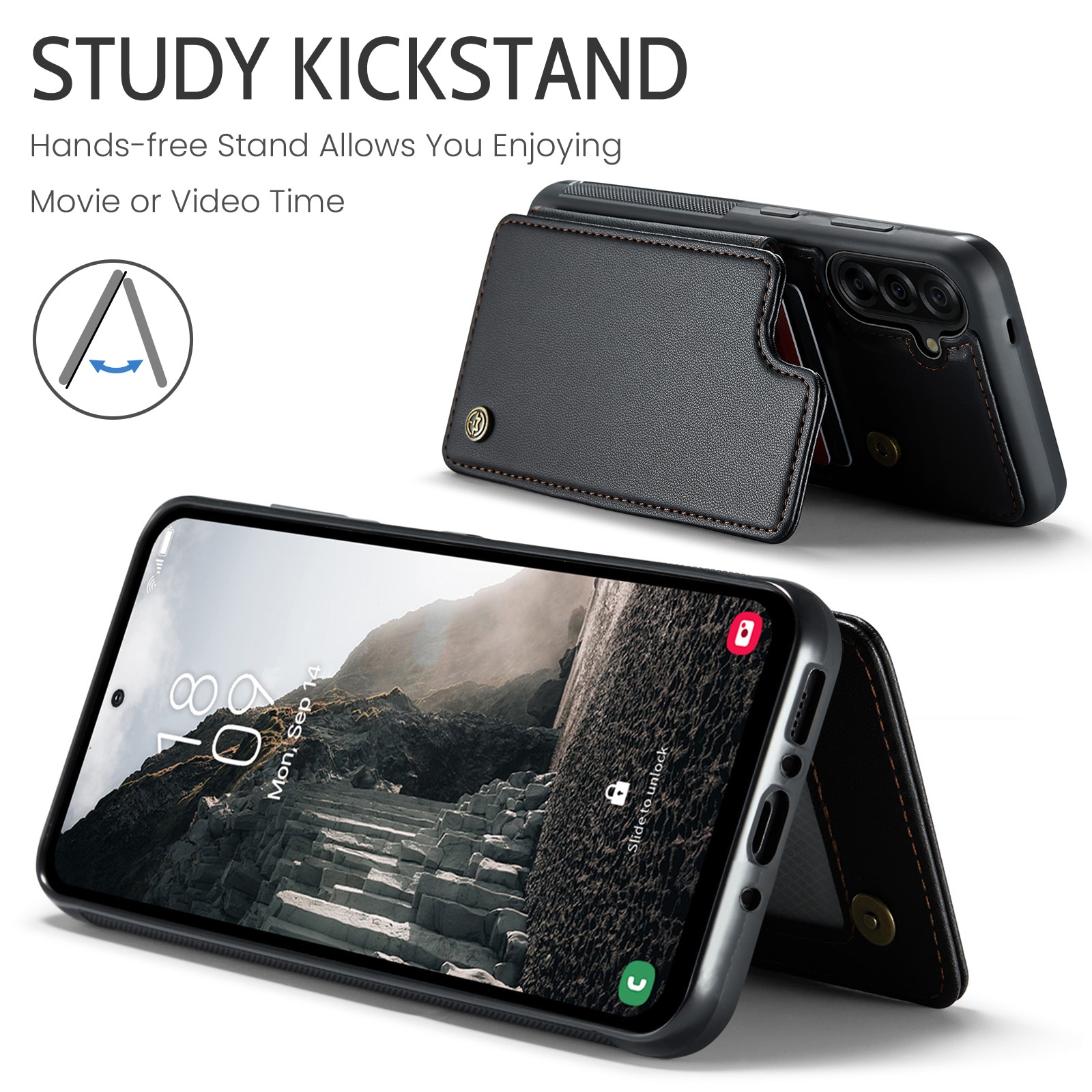 RFID blocking Portemonnee hoesje Samsung Galaxy A17 zwart