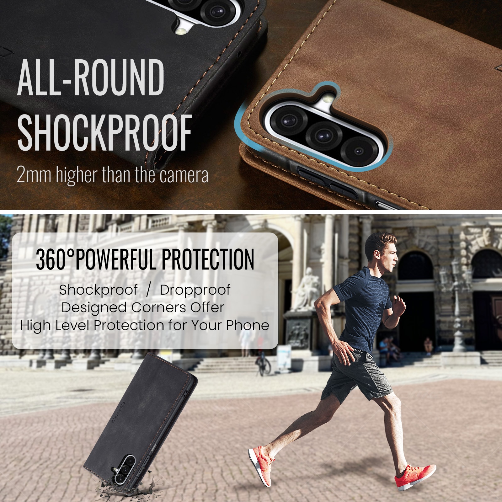 Slim Bookcover Hoesje Samsung Galaxy A17 Zwart