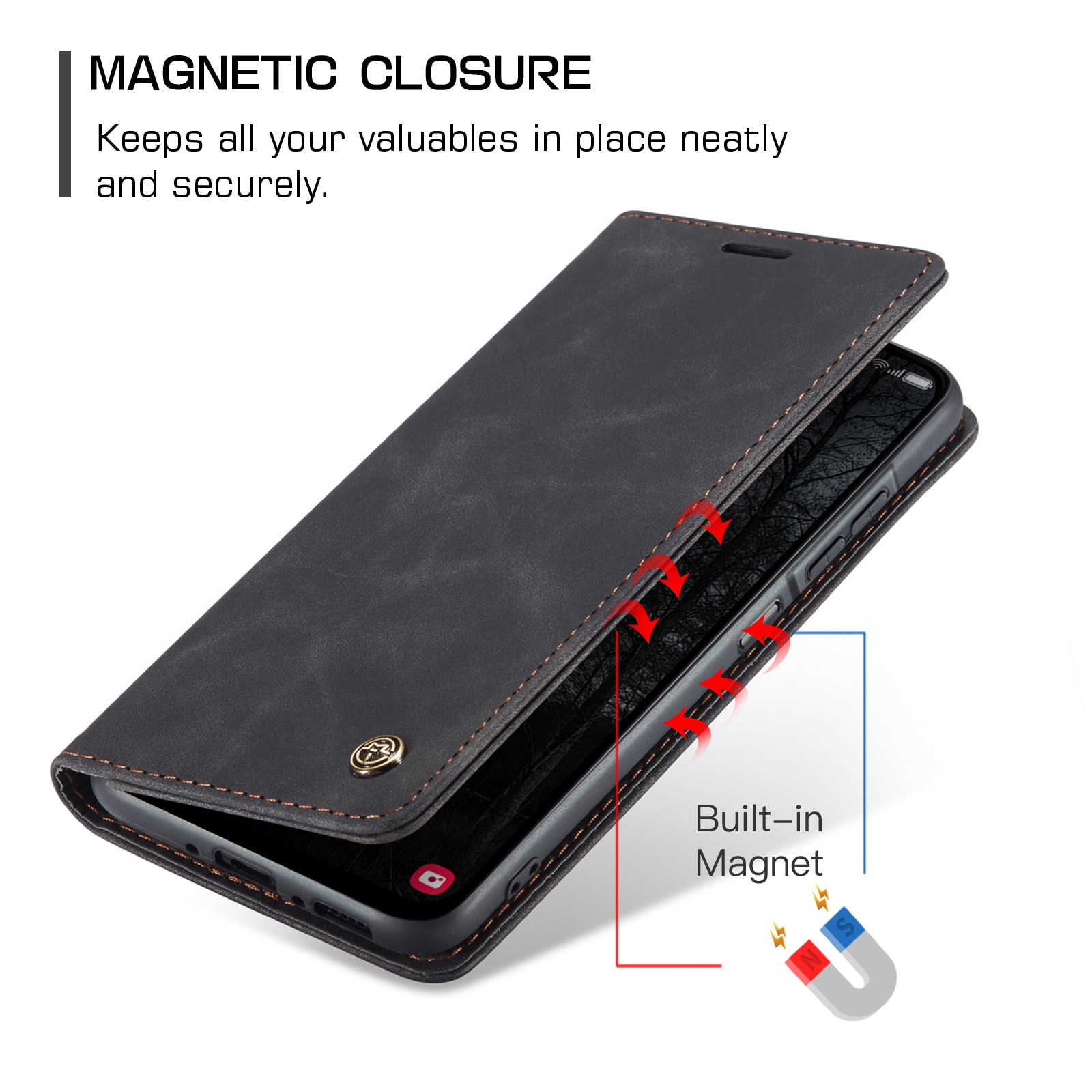 Slim Bookcover Hoesje Samsung Galaxy A17 Zwart