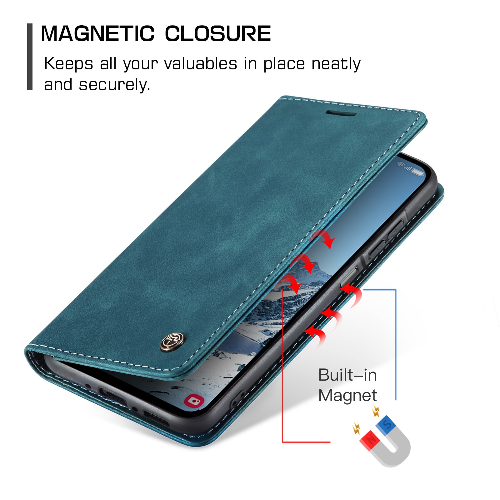 Slim Bookcover Hoesje Samsung Galaxy A17 Blauw