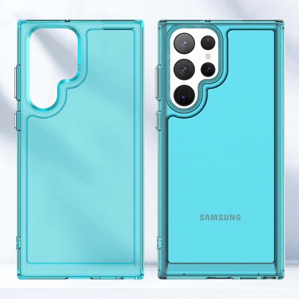 Crystal Hybrid Case Samsung Galaxy S23 Ultra blauw
