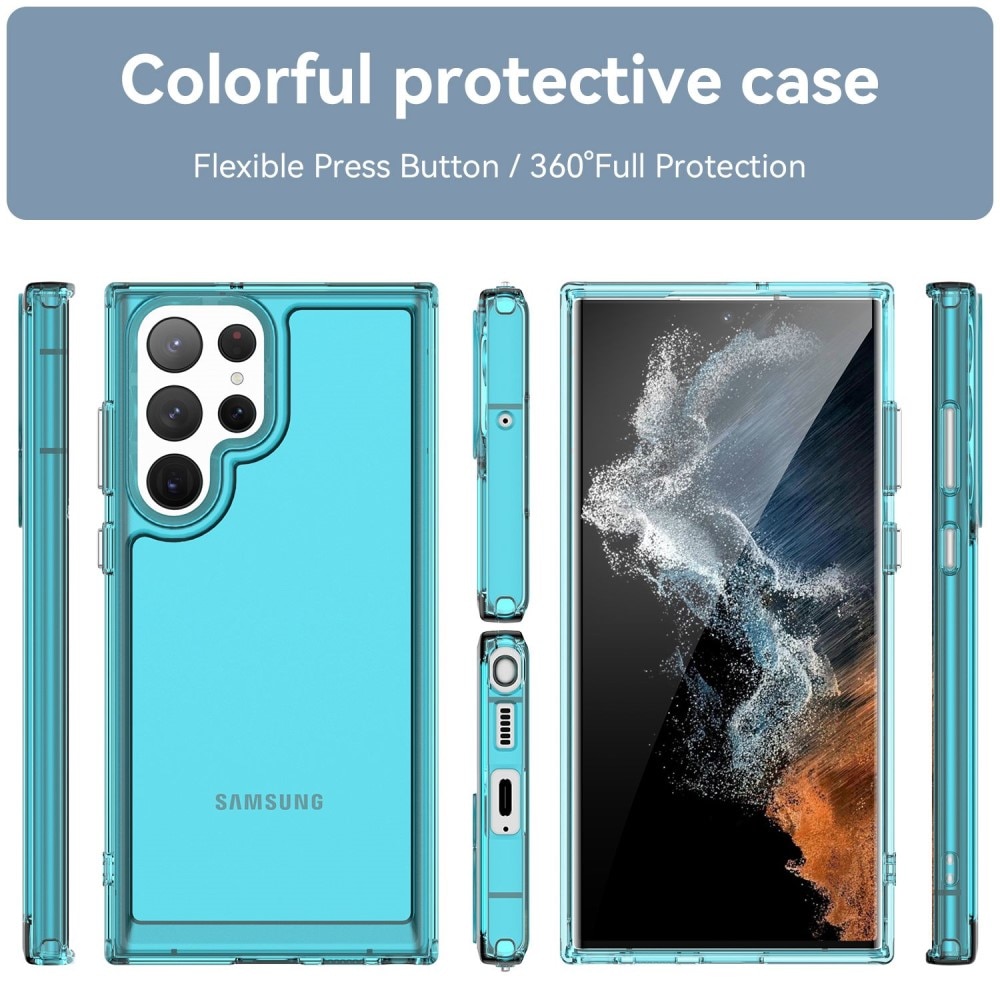 Crystal Hybrid Case Samsung Galaxy S23 Ultra blauw