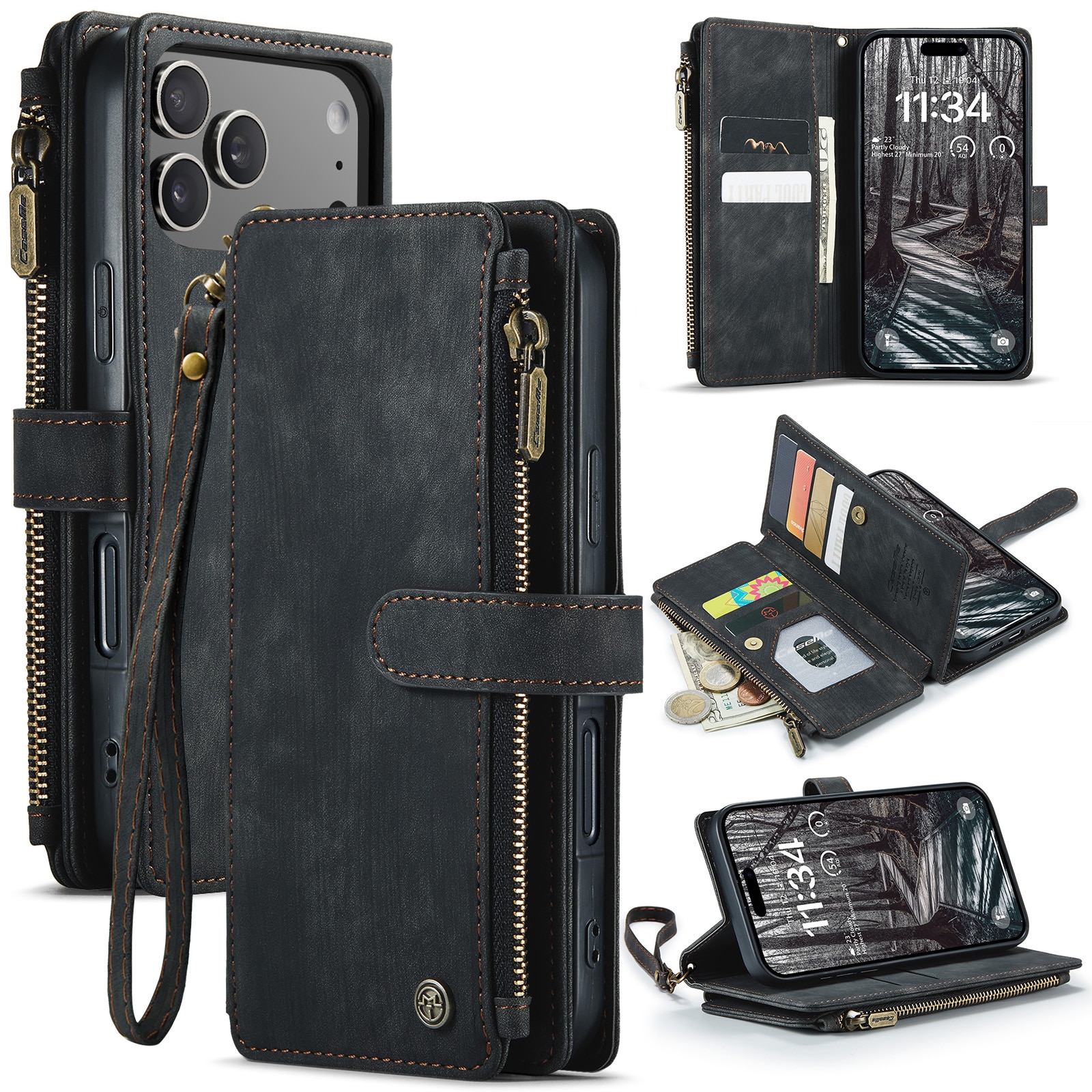 Multi-slot Hoesje iPhone 17 Pro Grijs